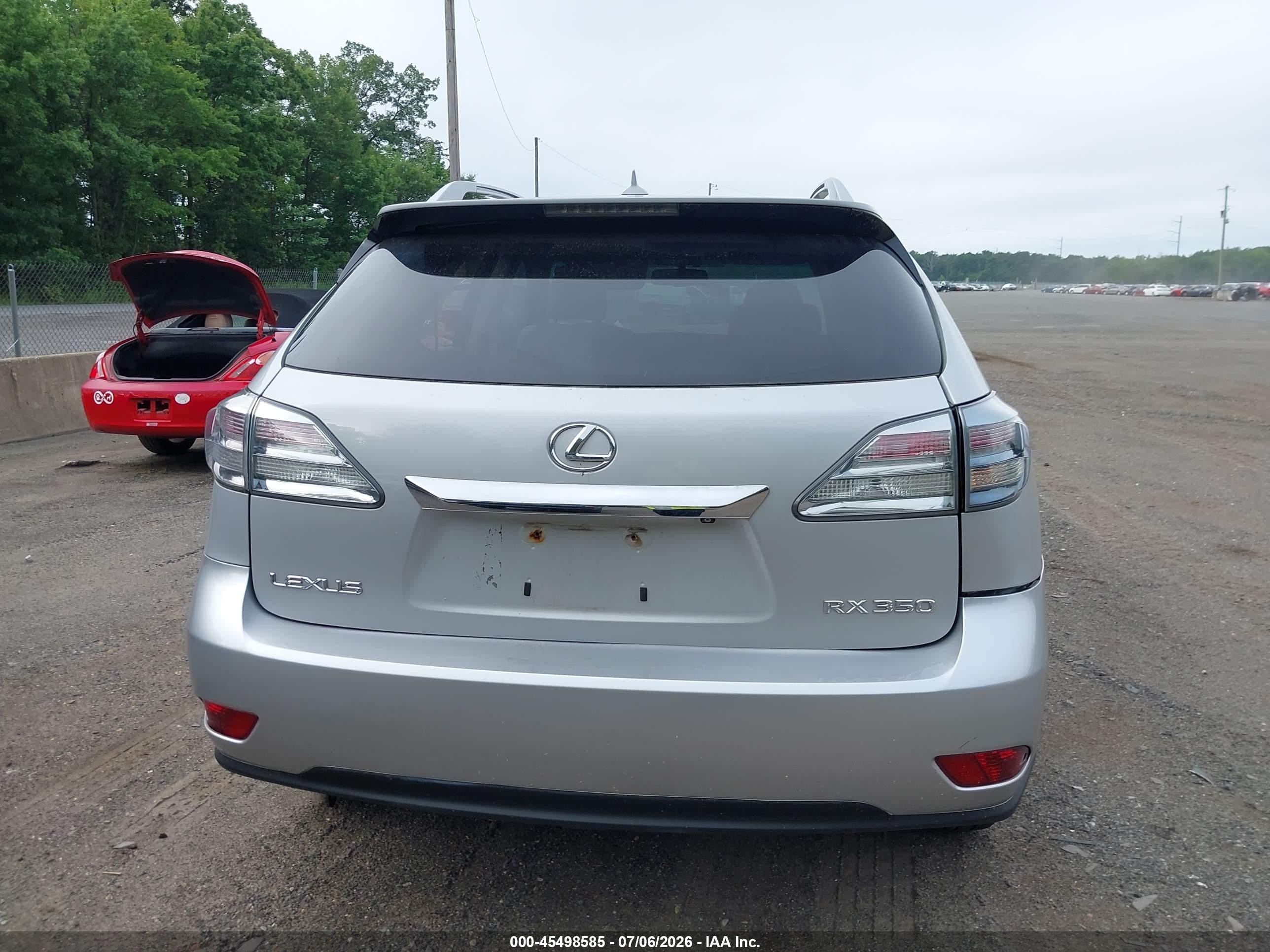 2010 Lexus Rx 350   Серебряный vin: 2T2BK1BA9AC078732