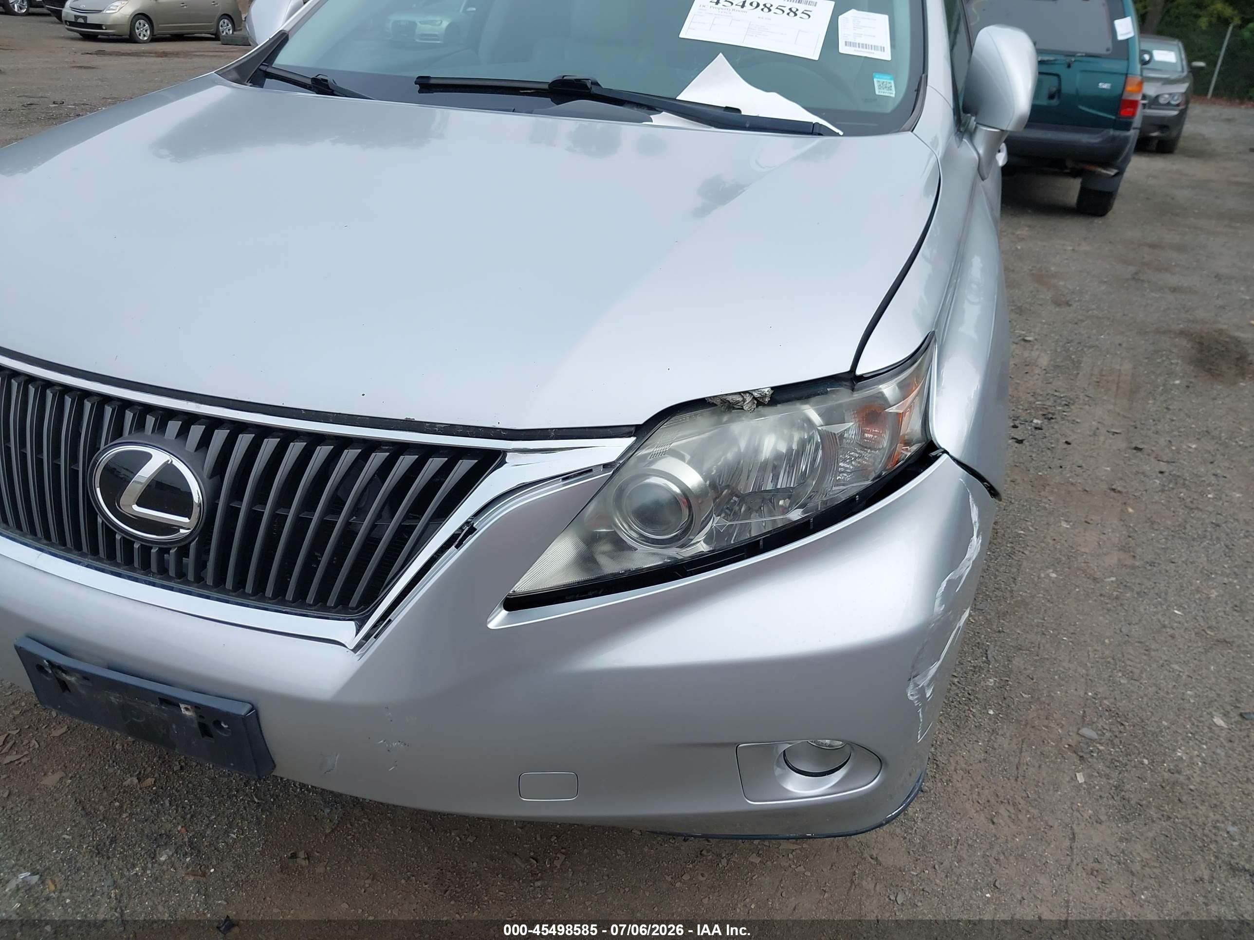 2010 Lexus Rx 350   Серебряный vin: 2T2BK1BA9AC078732