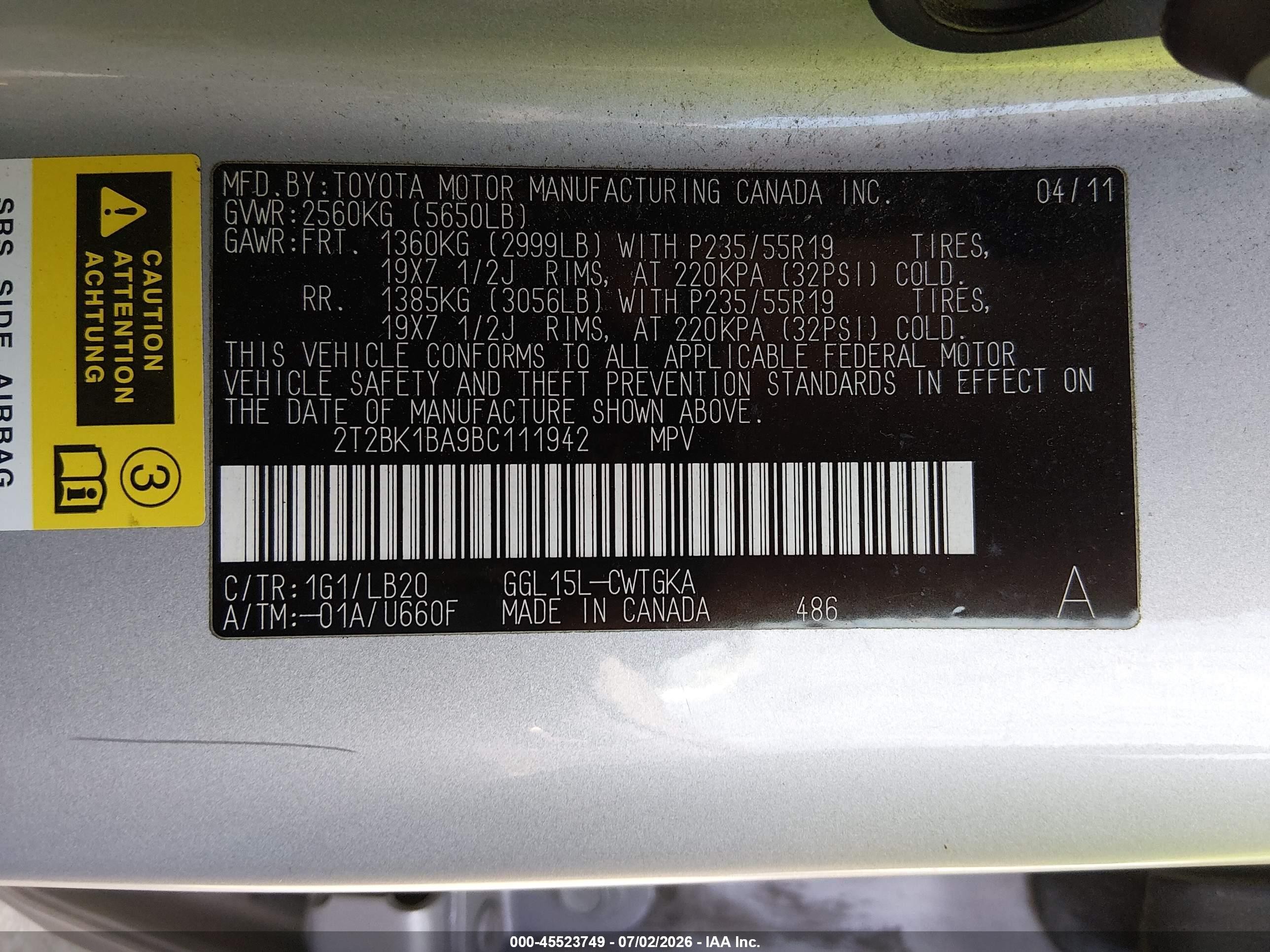 2011 Lexus Rx 350   Silver vin: 2T2BK1BA9BC111942