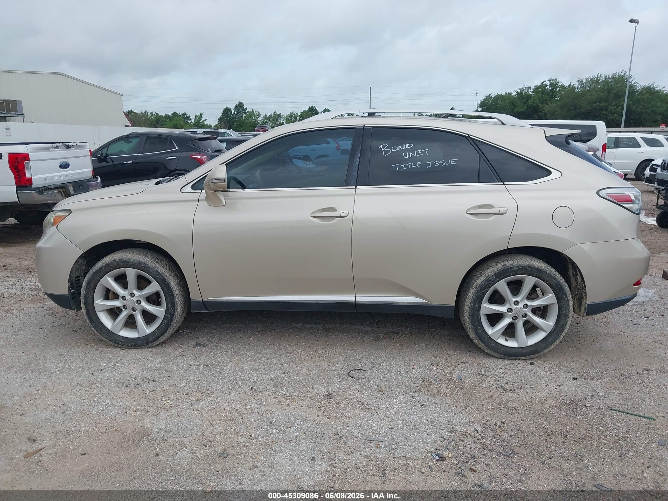 2012 Lexus Rx 350 Бежевый vin: 2T2BK1BA9CC126300