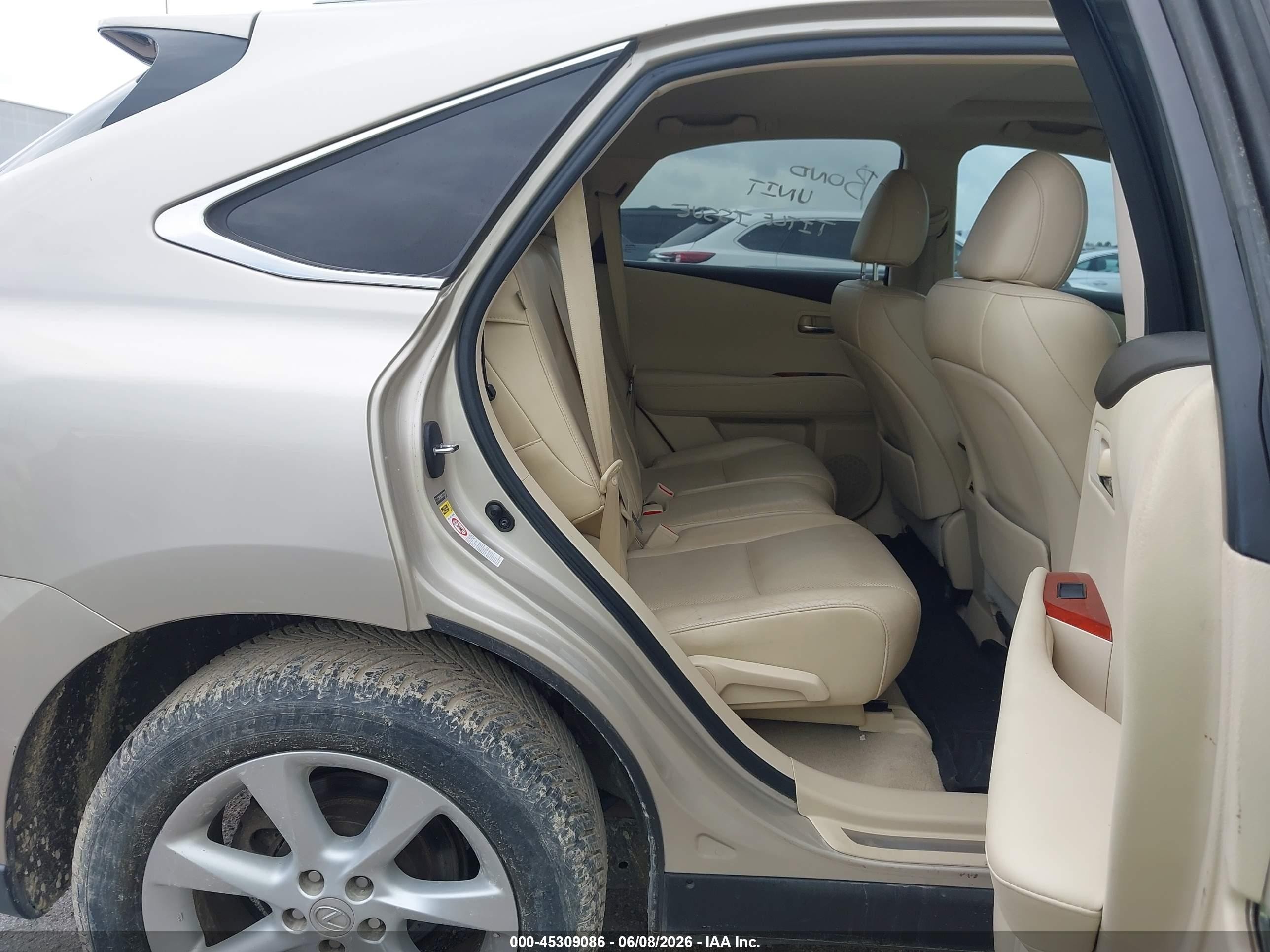 2012 Lexus Rx 350 Бежевый vin: 2T2BK1BA9CC126300
