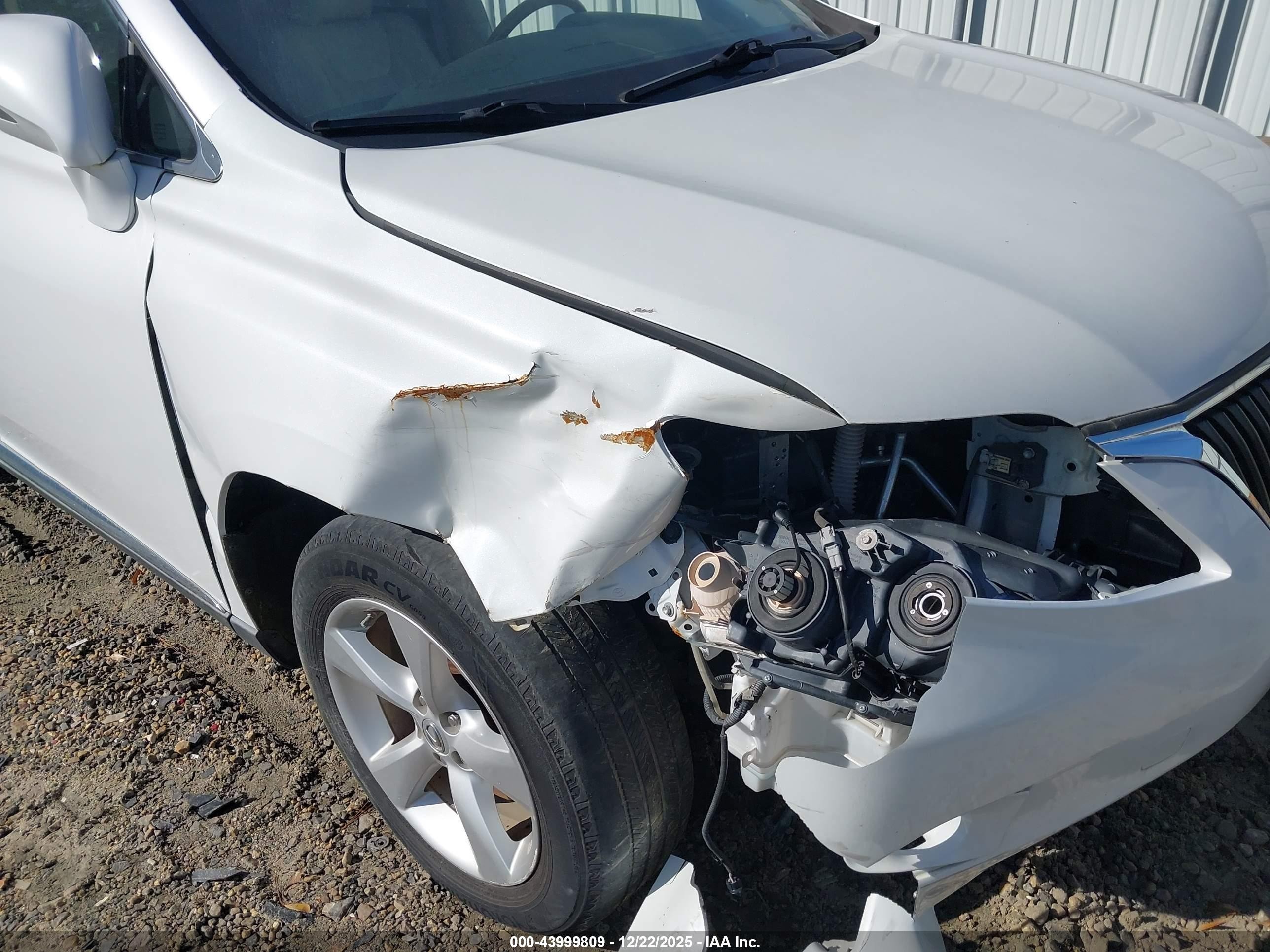 2012 Lexus Rx 350   White vin: 2T2BK1BA9CC131013