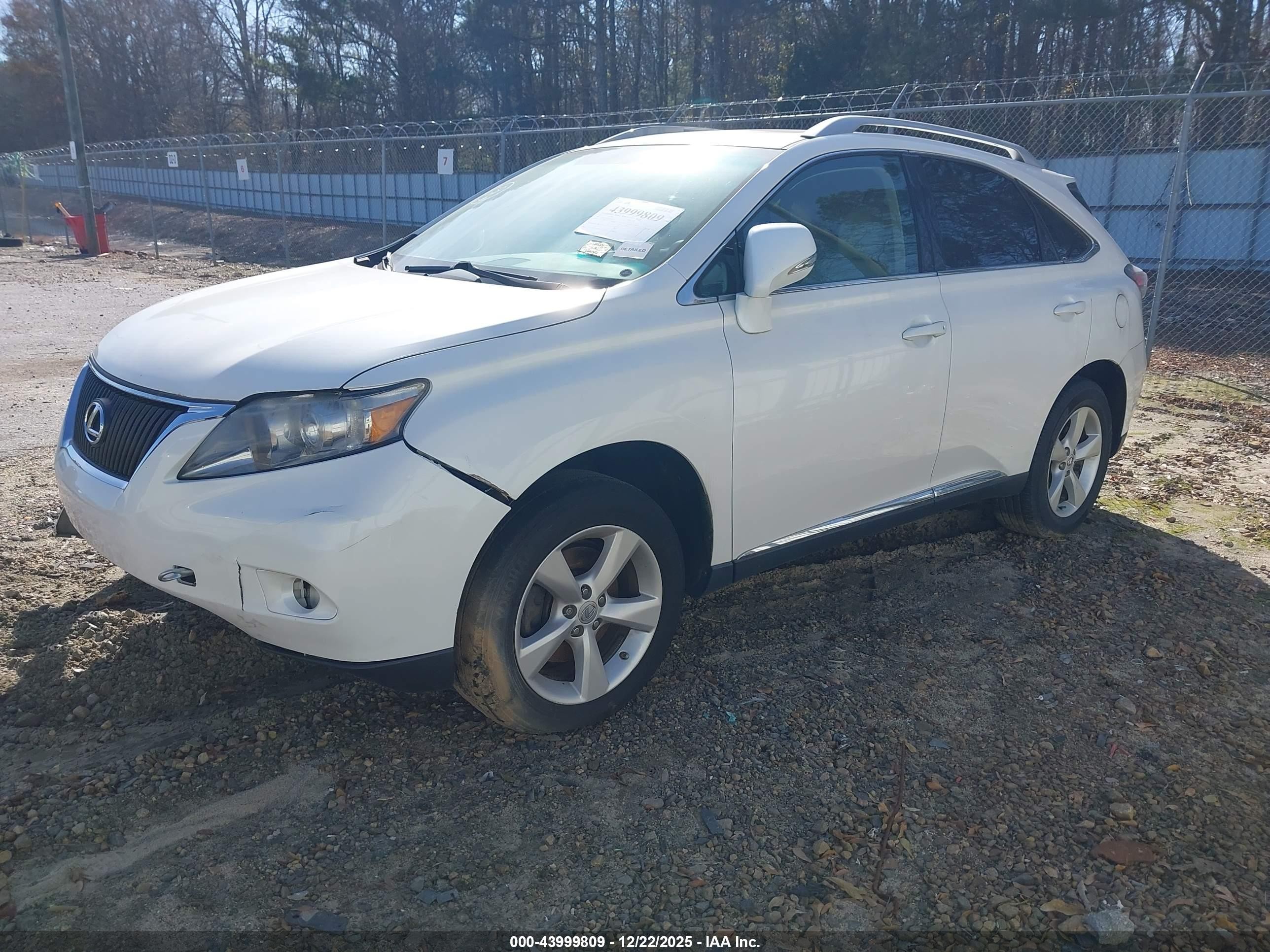 2012 Lexus Rx 350   White vin: 2T2BK1BA9CC131013