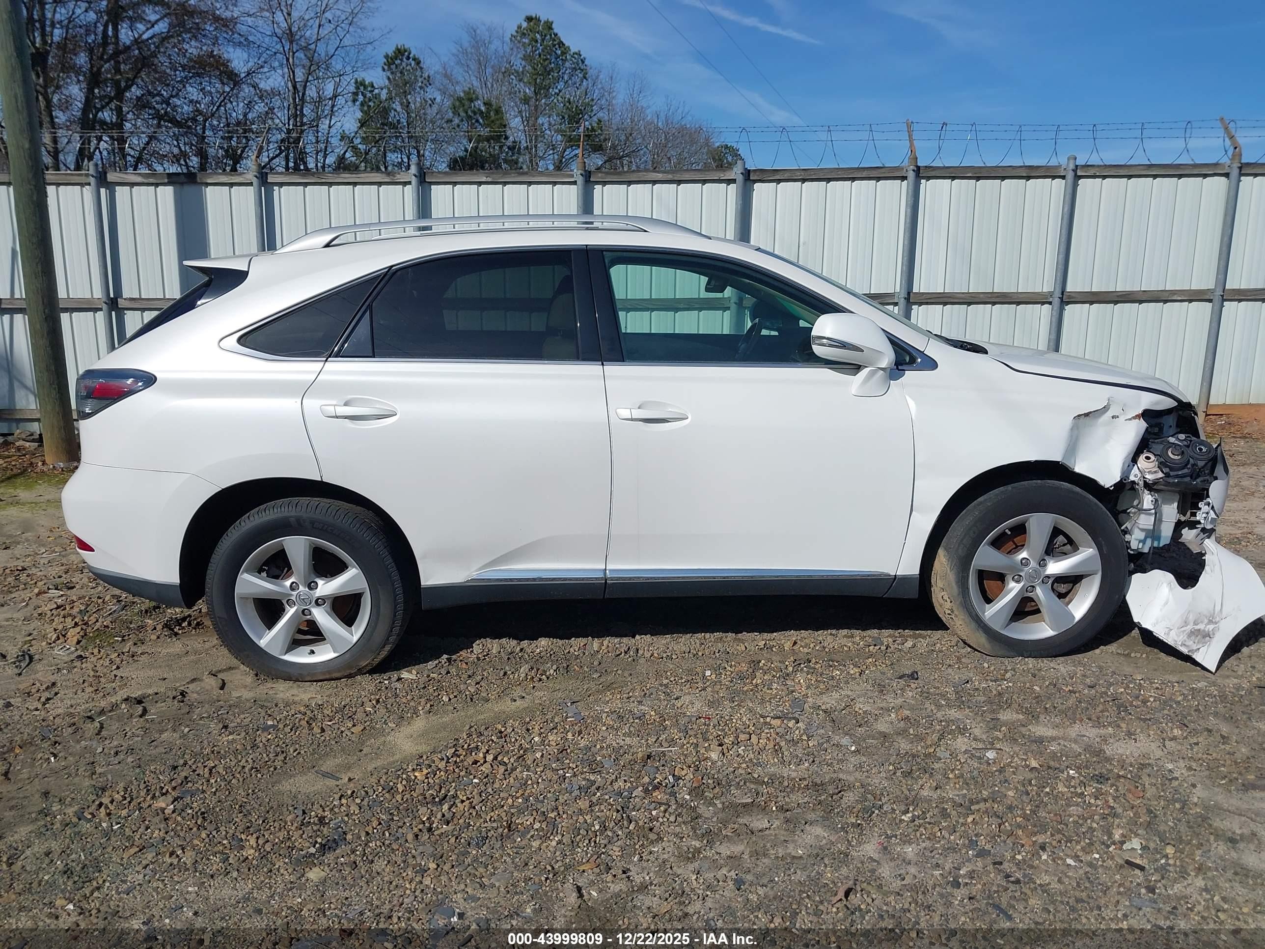 2012 Lexus Rx 350   White vin: 2T2BK1BA9CC131013