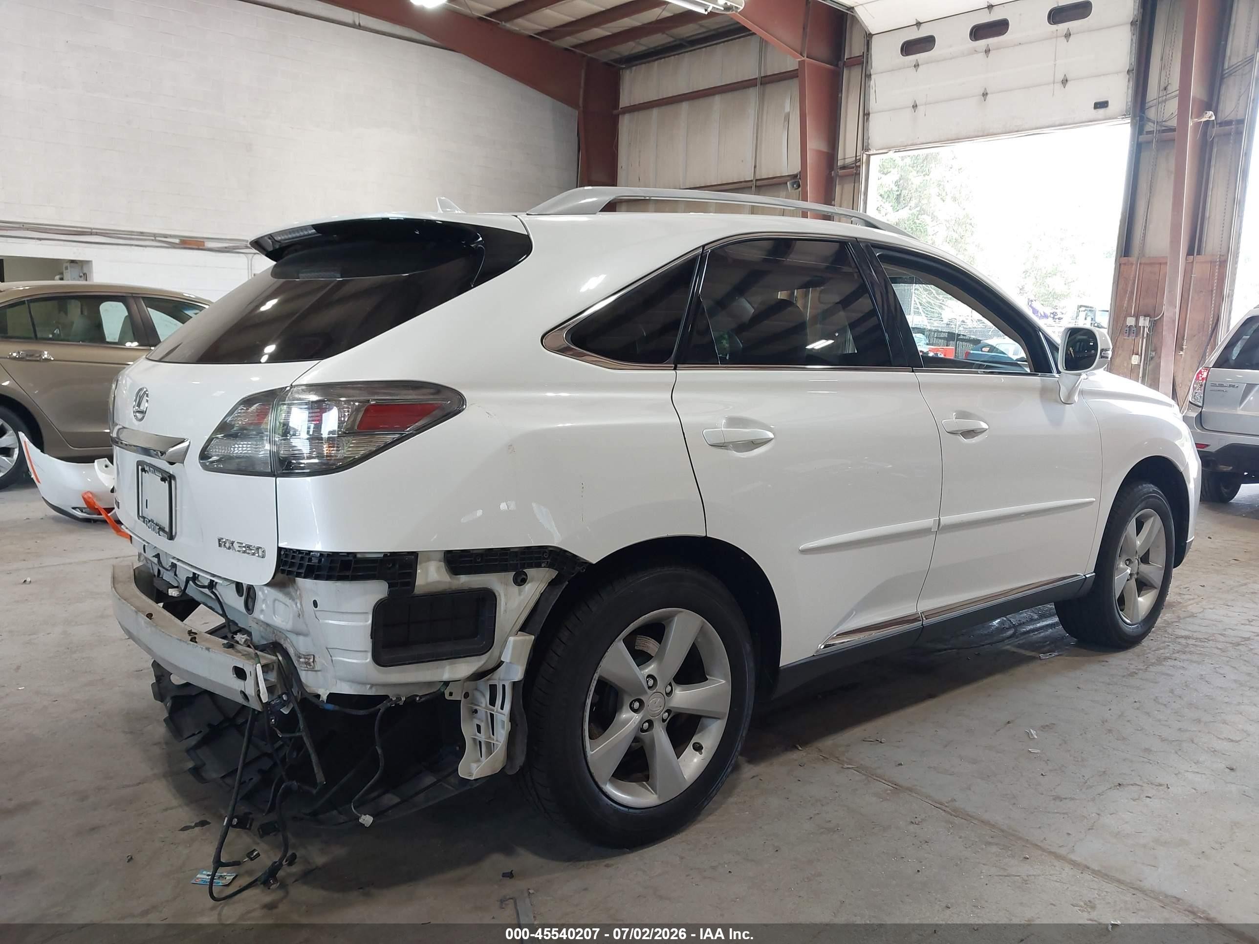 2012 Lexus Rx 350   White vin: 2T2BK1BA9CC142500