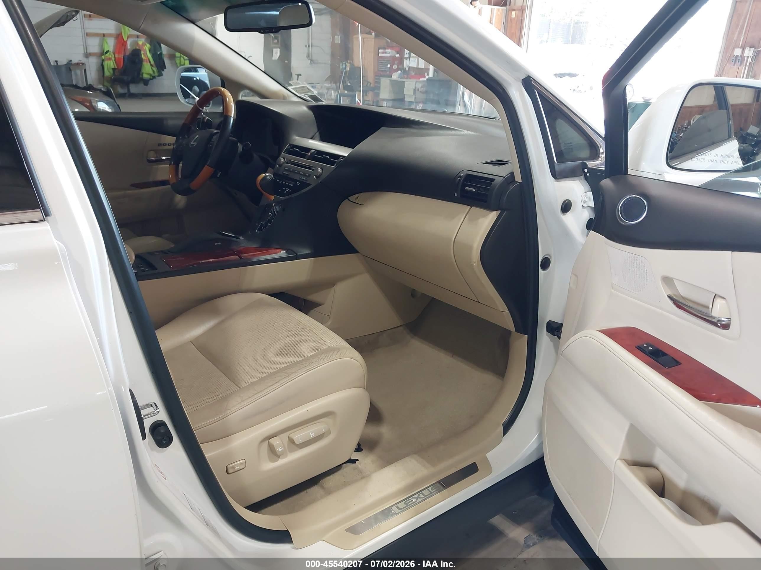 2012 Lexus Rx 350   White vin: 2T2BK1BA9CC142500