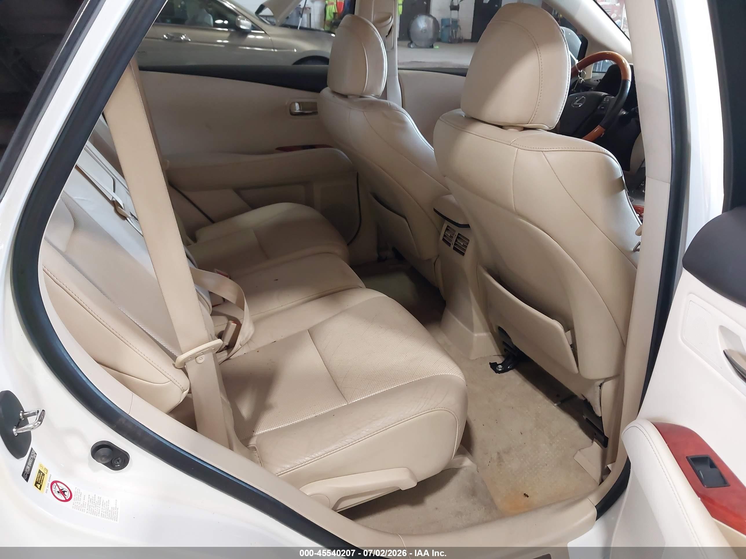 2012 Lexus Rx 350   White vin: 2T2BK1BA9CC142500