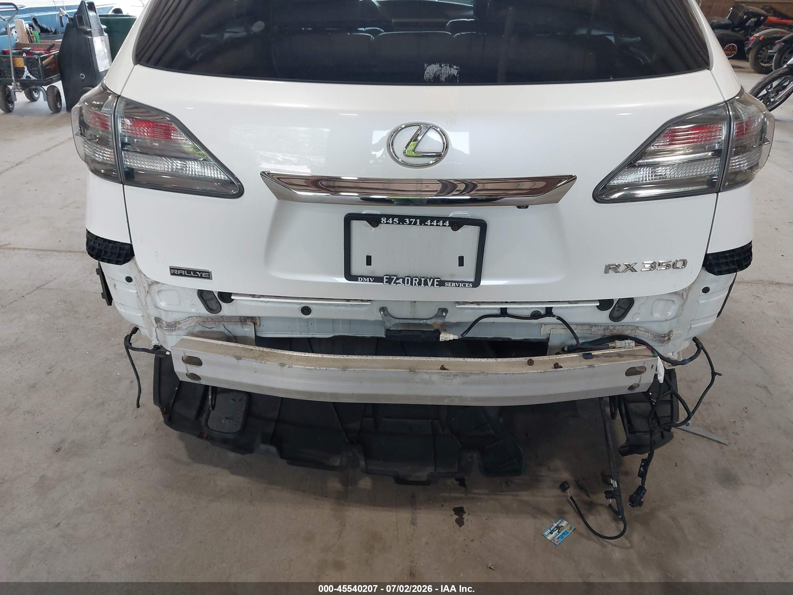 2012 Lexus Rx 350   White vin: 2T2BK1BA9CC142500