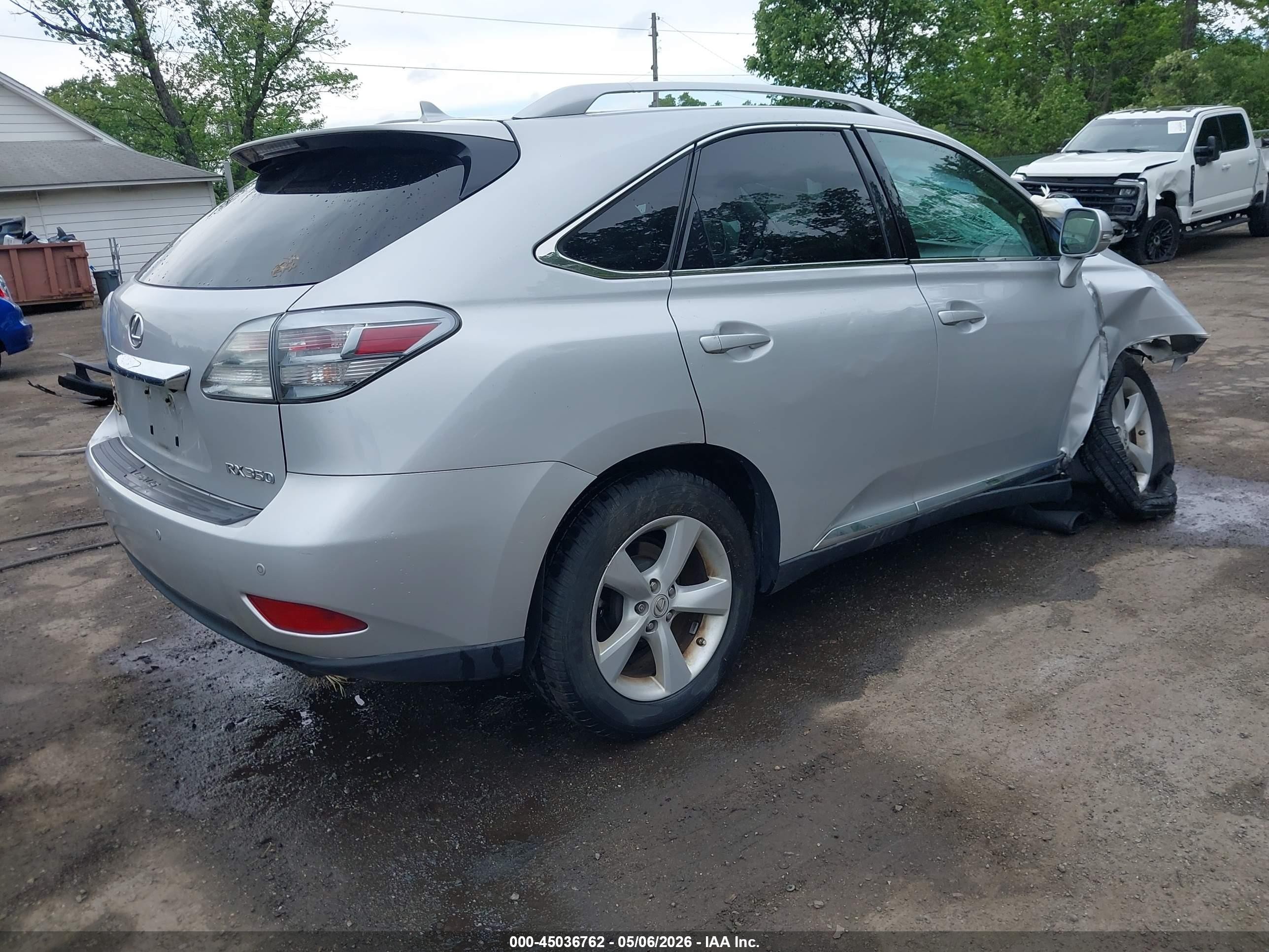 2012 Lexus Rx 350   Silver vin: 2T2BK1BA9CC143193
