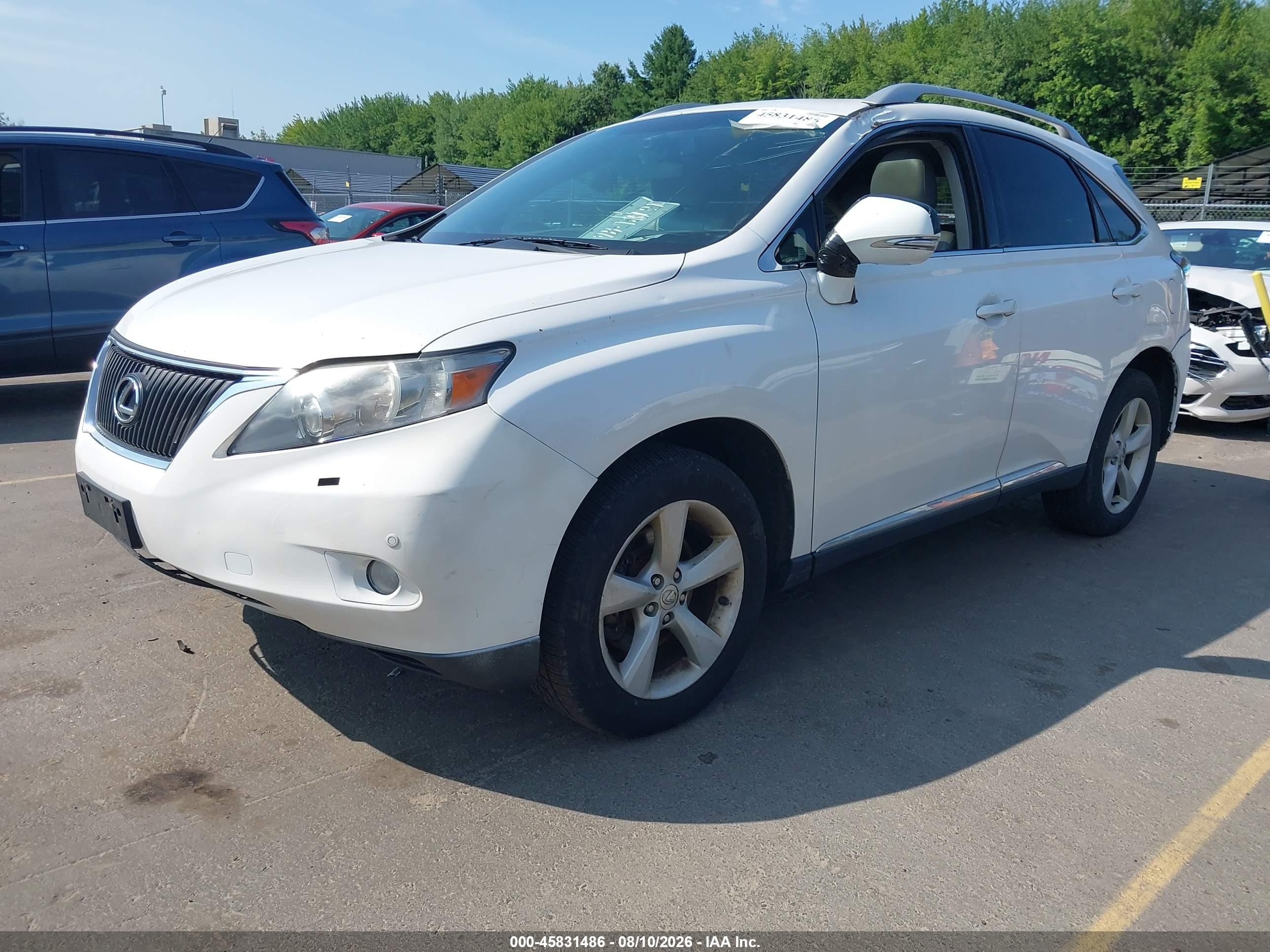 2012 Lexus Rx 350 White vin: 2T2BK1BA9CC148958