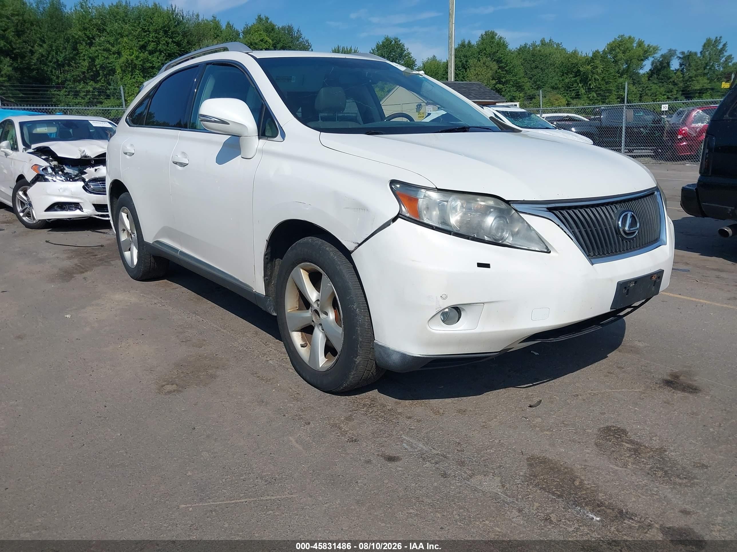 2012 Lexus Rx 350 White vin: 2T2BK1BA9CC148958