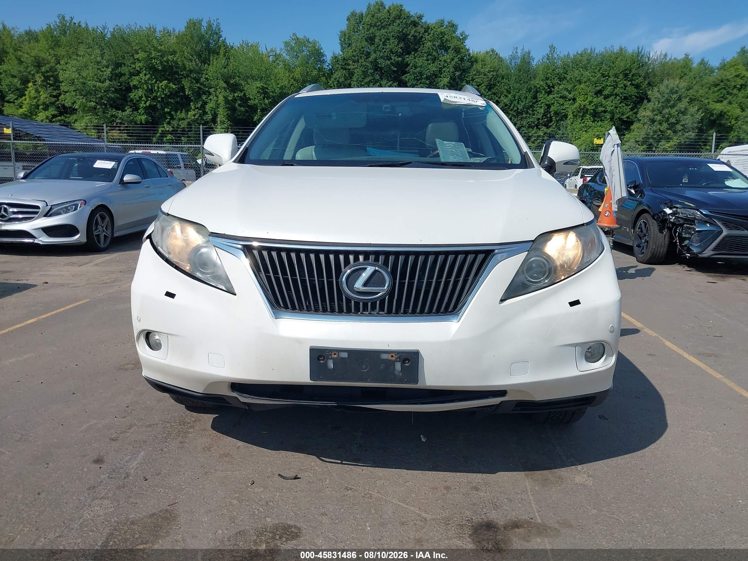 2012 Lexus Rx 350 White vin: 2T2BK1BA9CC148958