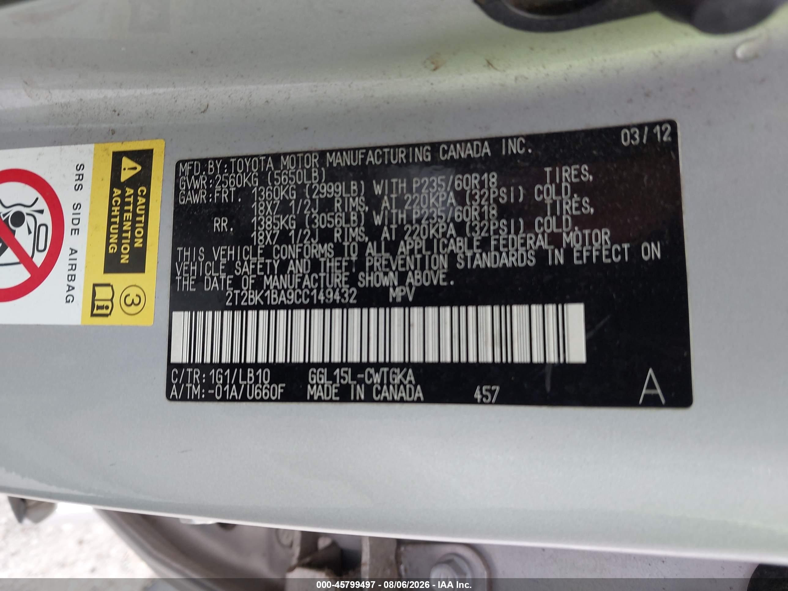 2012 Lexus Rx 350   Silver vin: 2T2BK1BA9CC149432