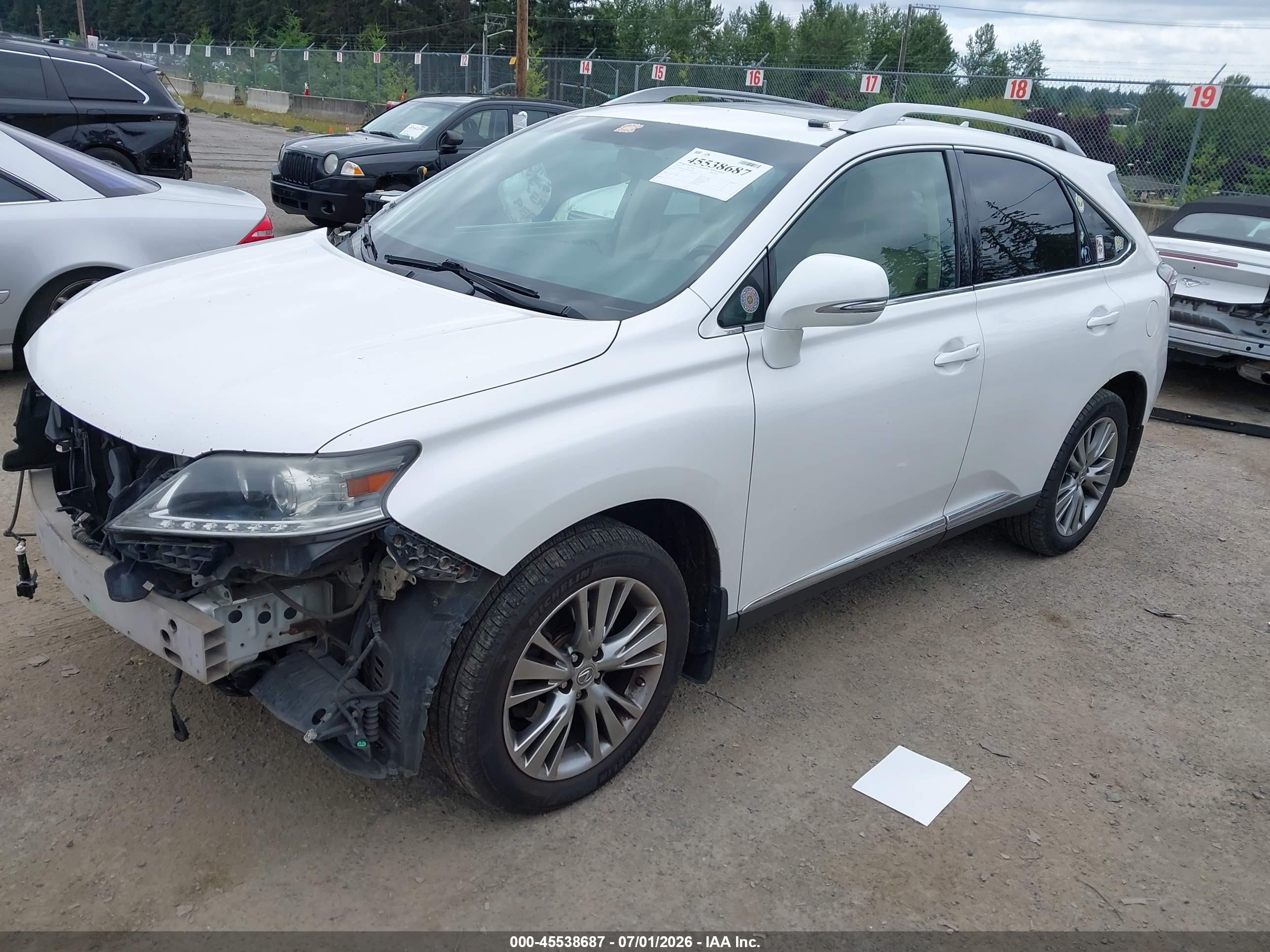 2013 Lexus Rx 350 F Sport White vin: 2T2BK1BA9DC164420
