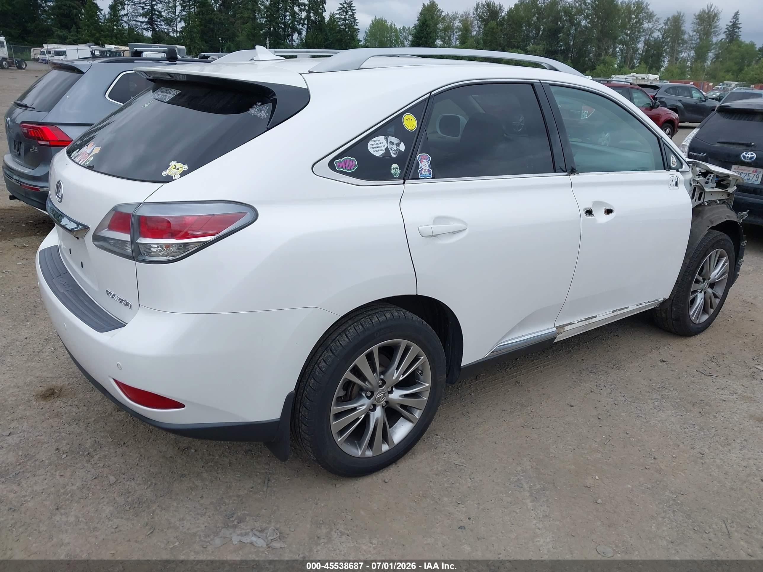 2013 Lexus Rx 350 F Sport White vin: 2T2BK1BA9DC164420