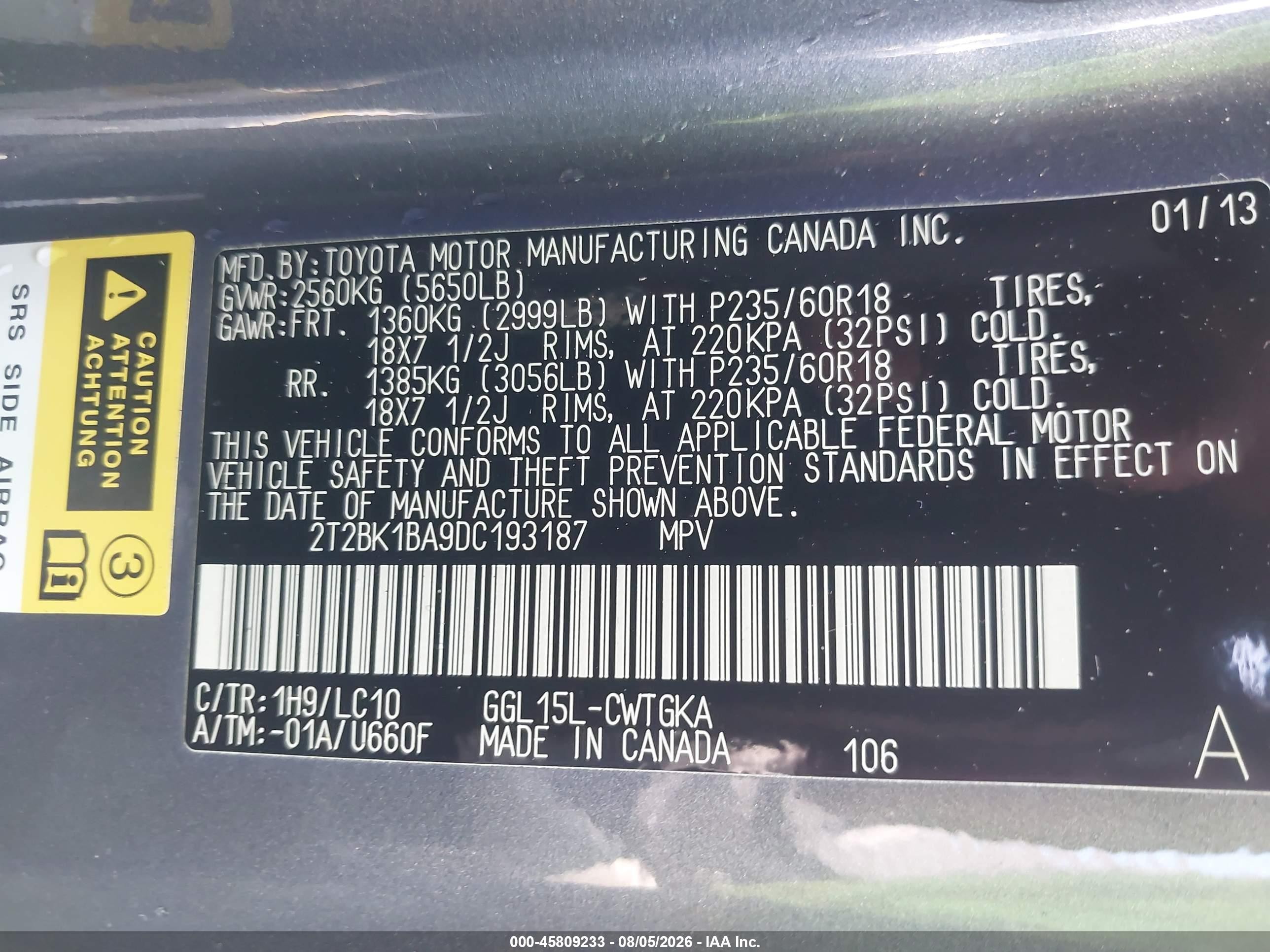 2013 Lexus Rx 350   Gray vin: 2T2BK1BA9DC193187