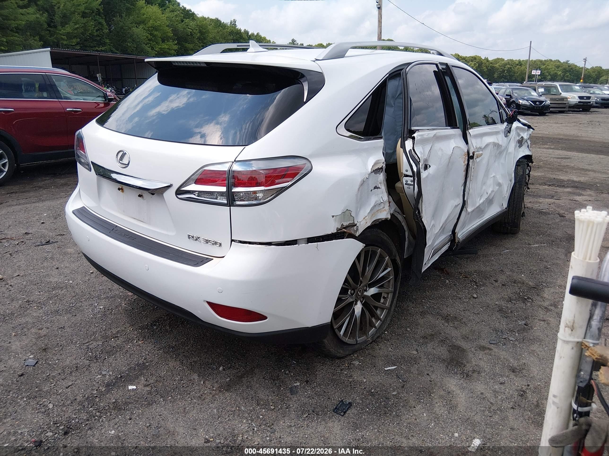 2013 Lexus Rx 350 White vin: 2T2BK1BA9DC196669