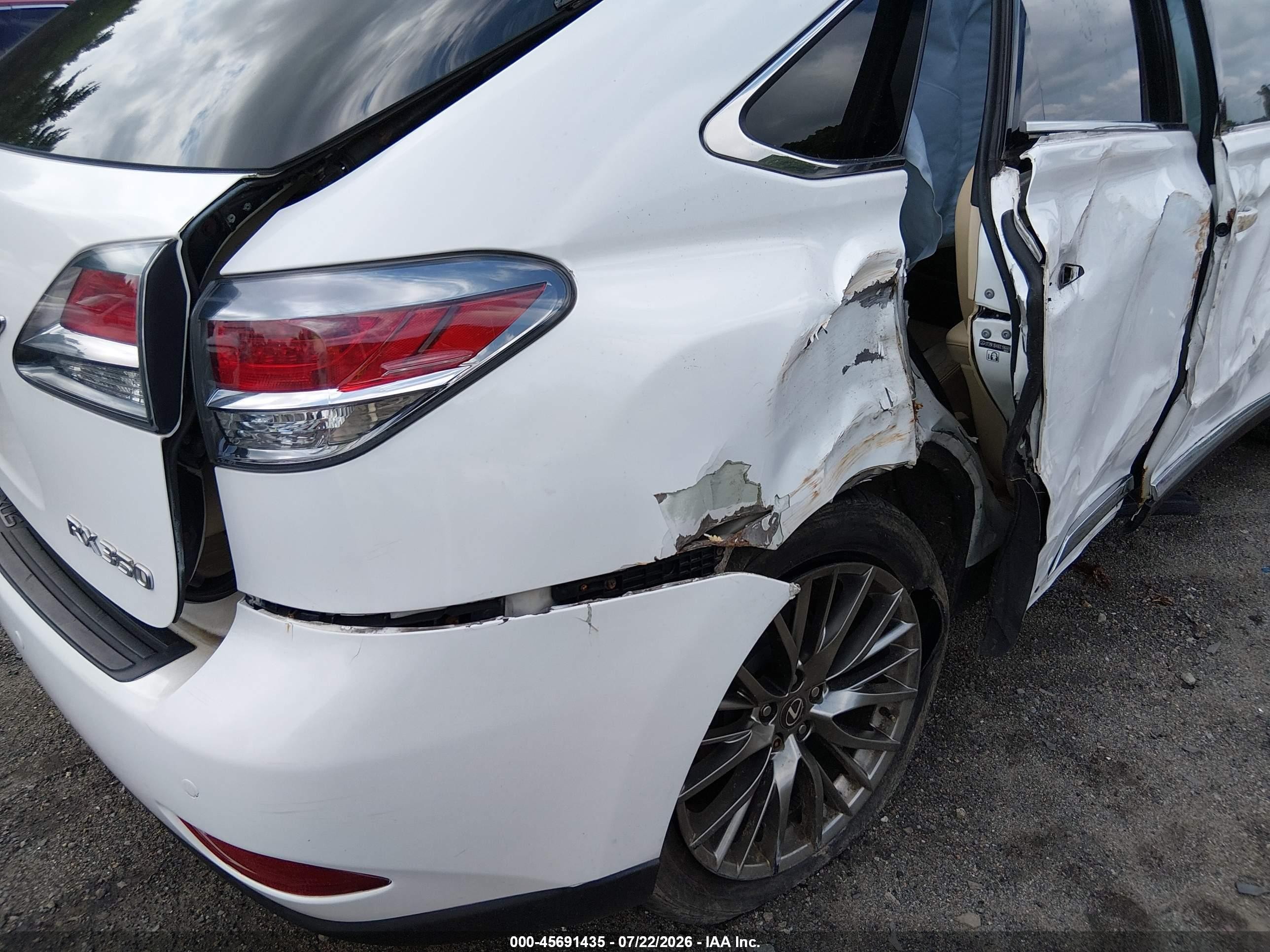 2013 Lexus Rx 350 White vin: 2T2BK1BA9DC196669