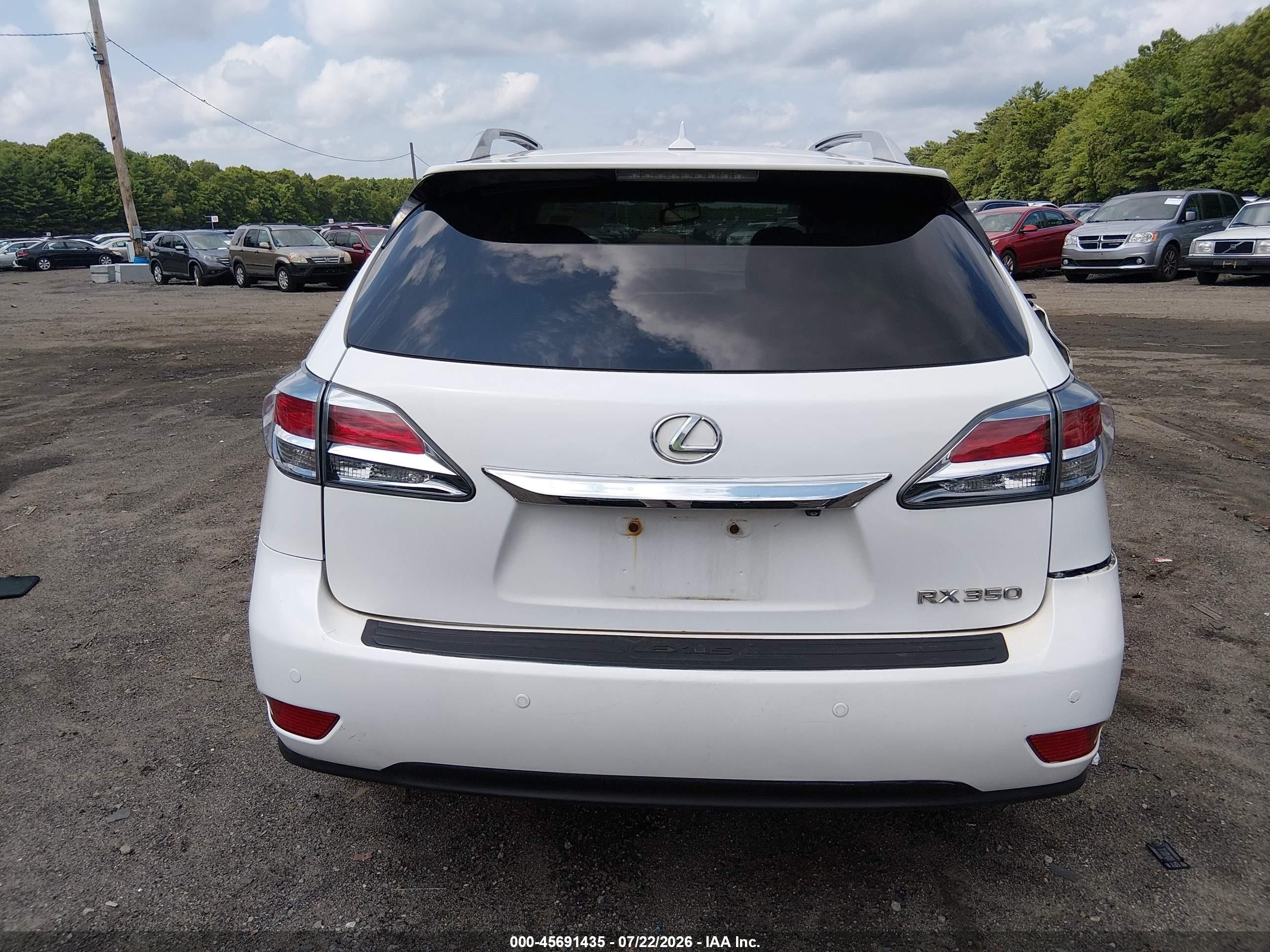 2013 Lexus Rx 350 White vin: 2T2BK1BA9DC196669