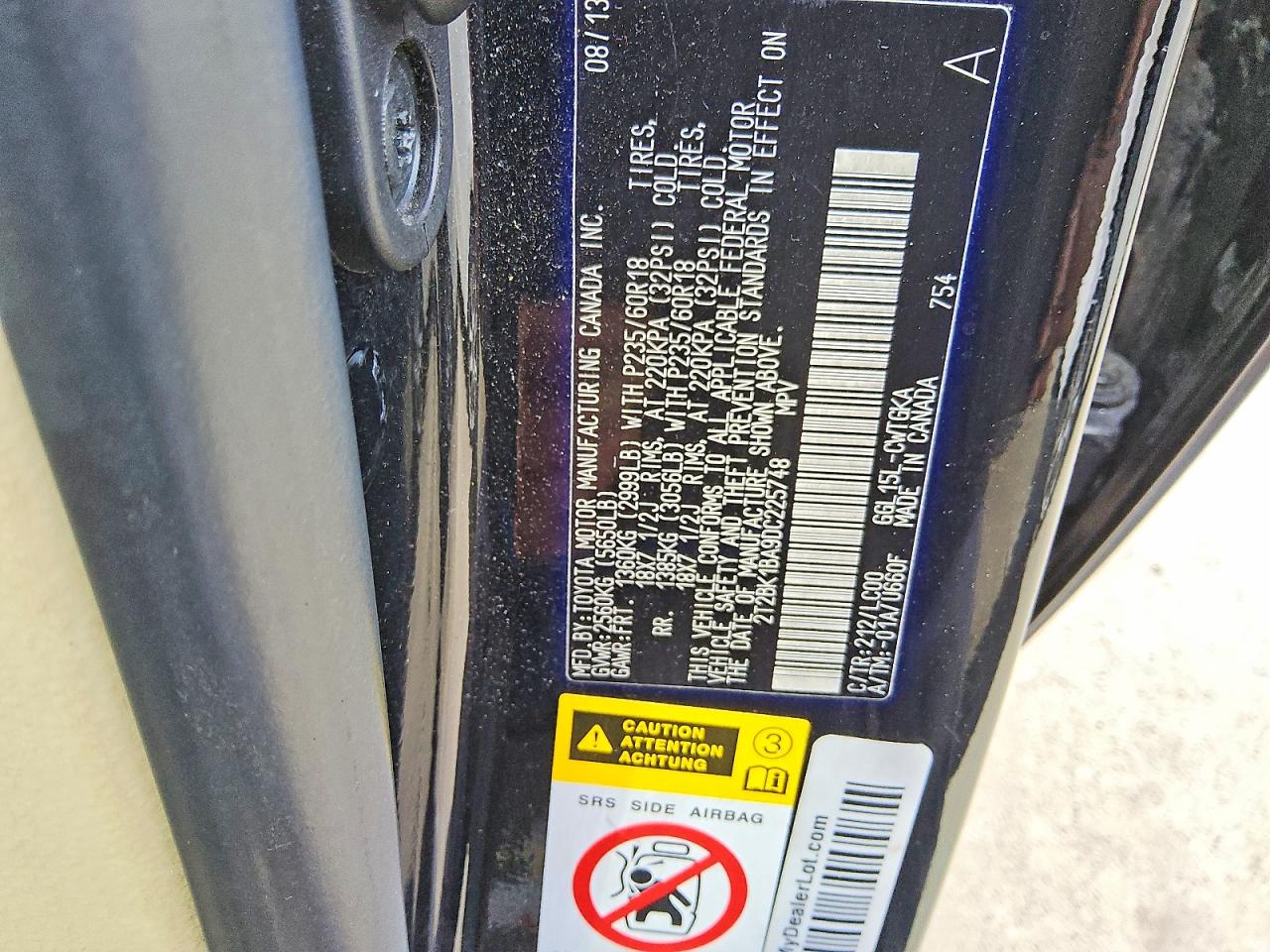 2013 Lexus Rx 350 Base Черный vin: 2T2BK1BA9DC225748