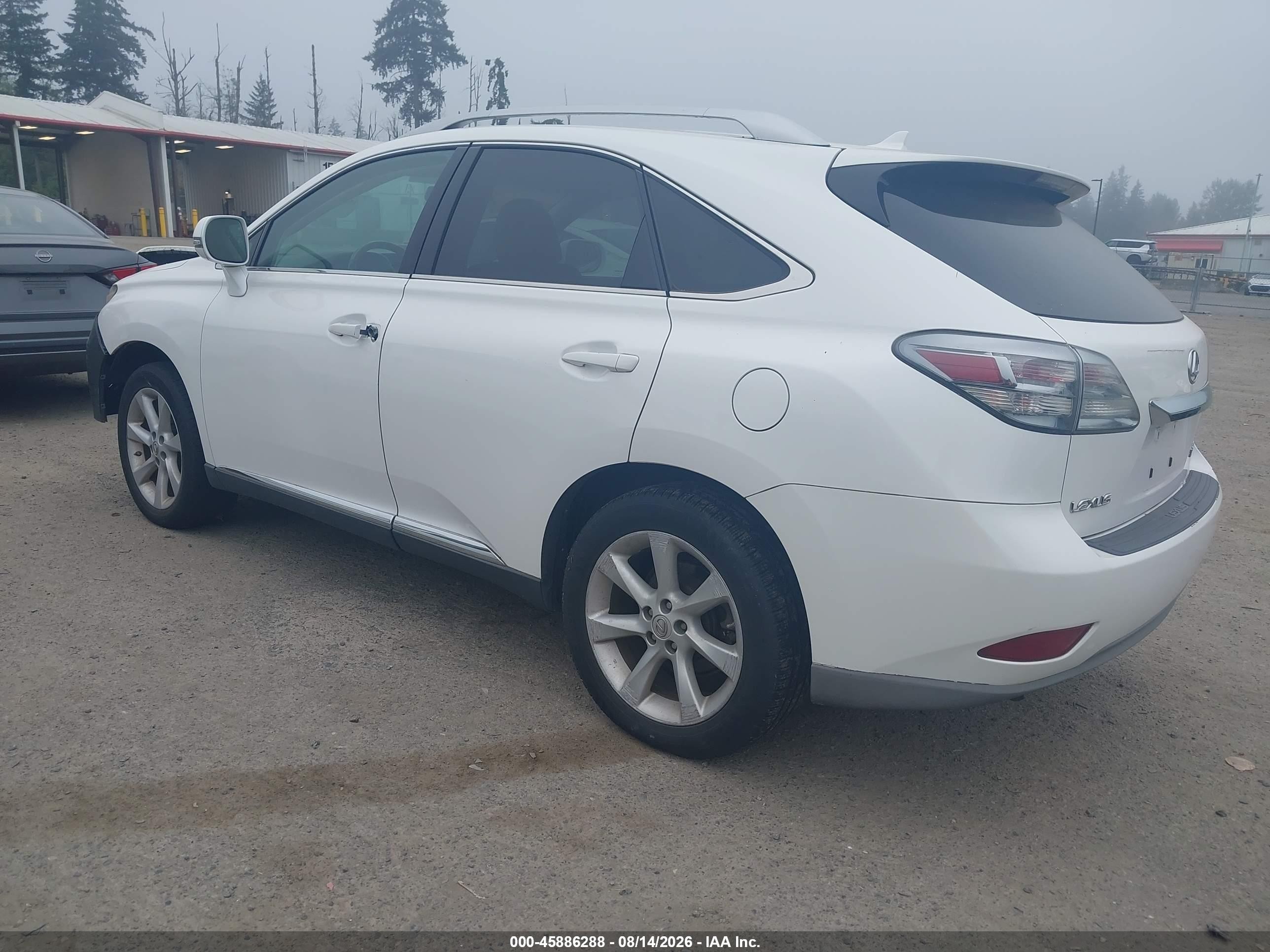 2010 Lexus Rx 350   White vin: 2T2BK1BAXAC002016