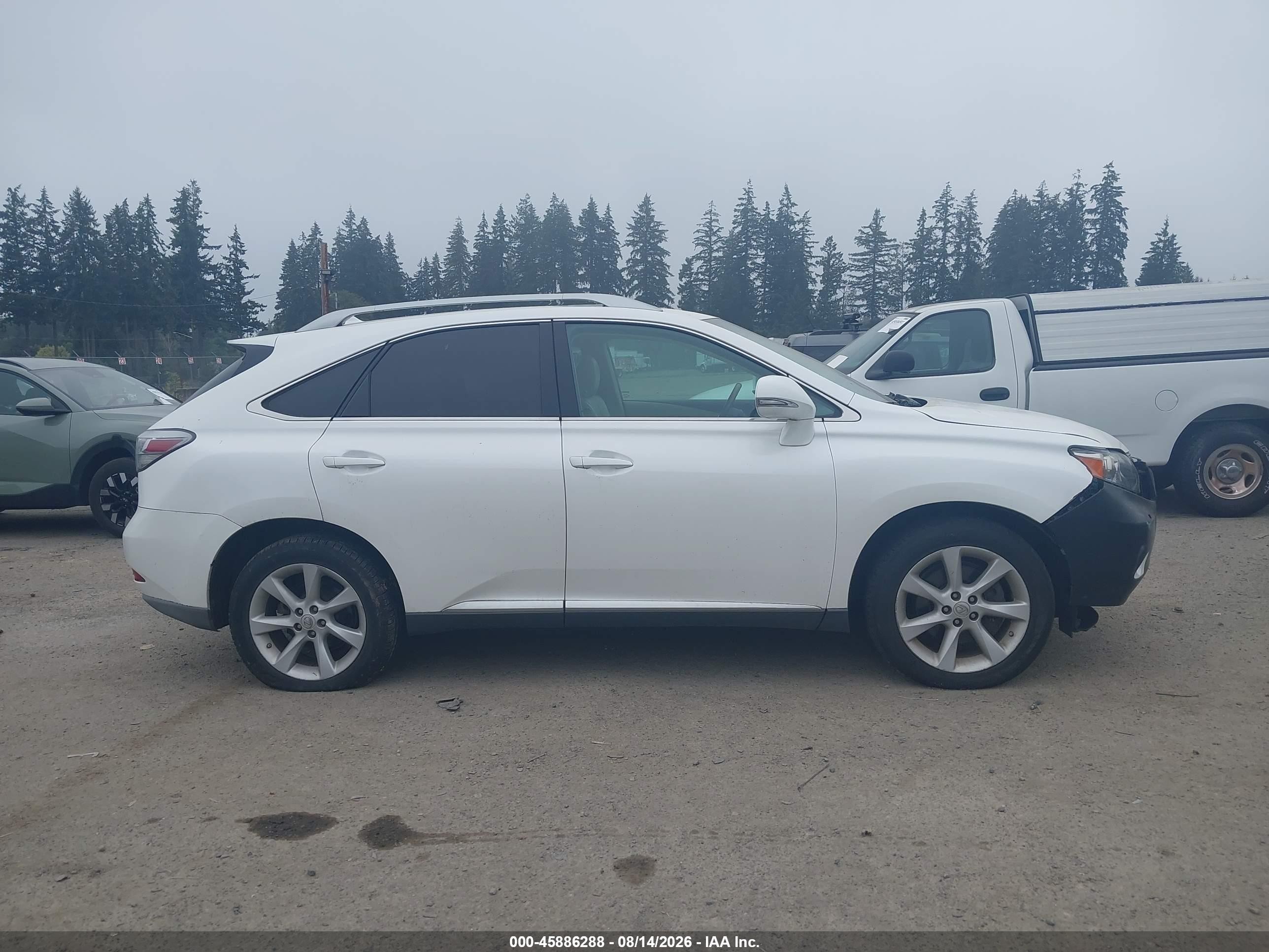 2010 Lexus Rx 350   White vin: 2T2BK1BAXAC002016