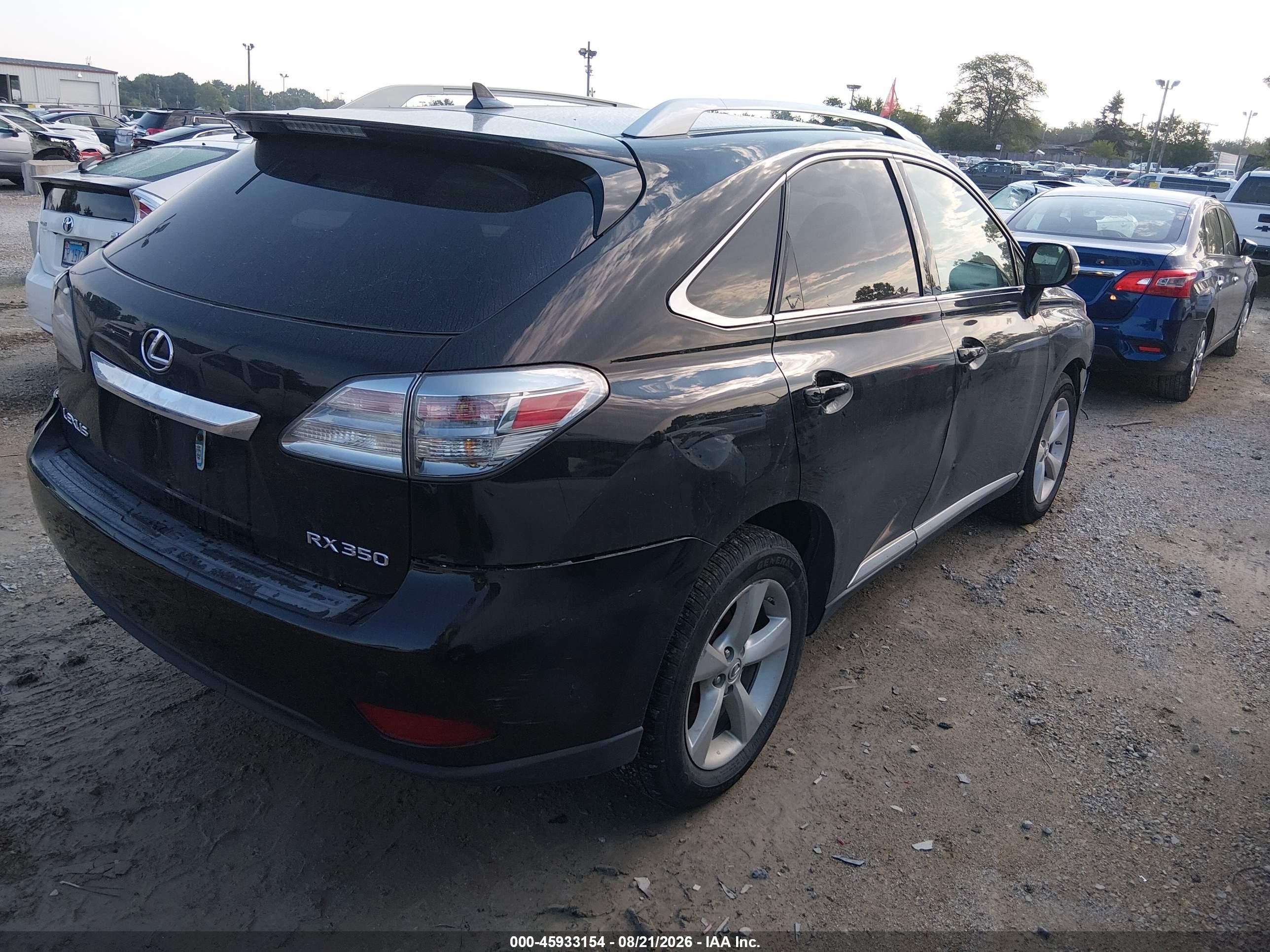 2010 Lexus Rx 350   Black vin: 2T2BK1BAXAC004381