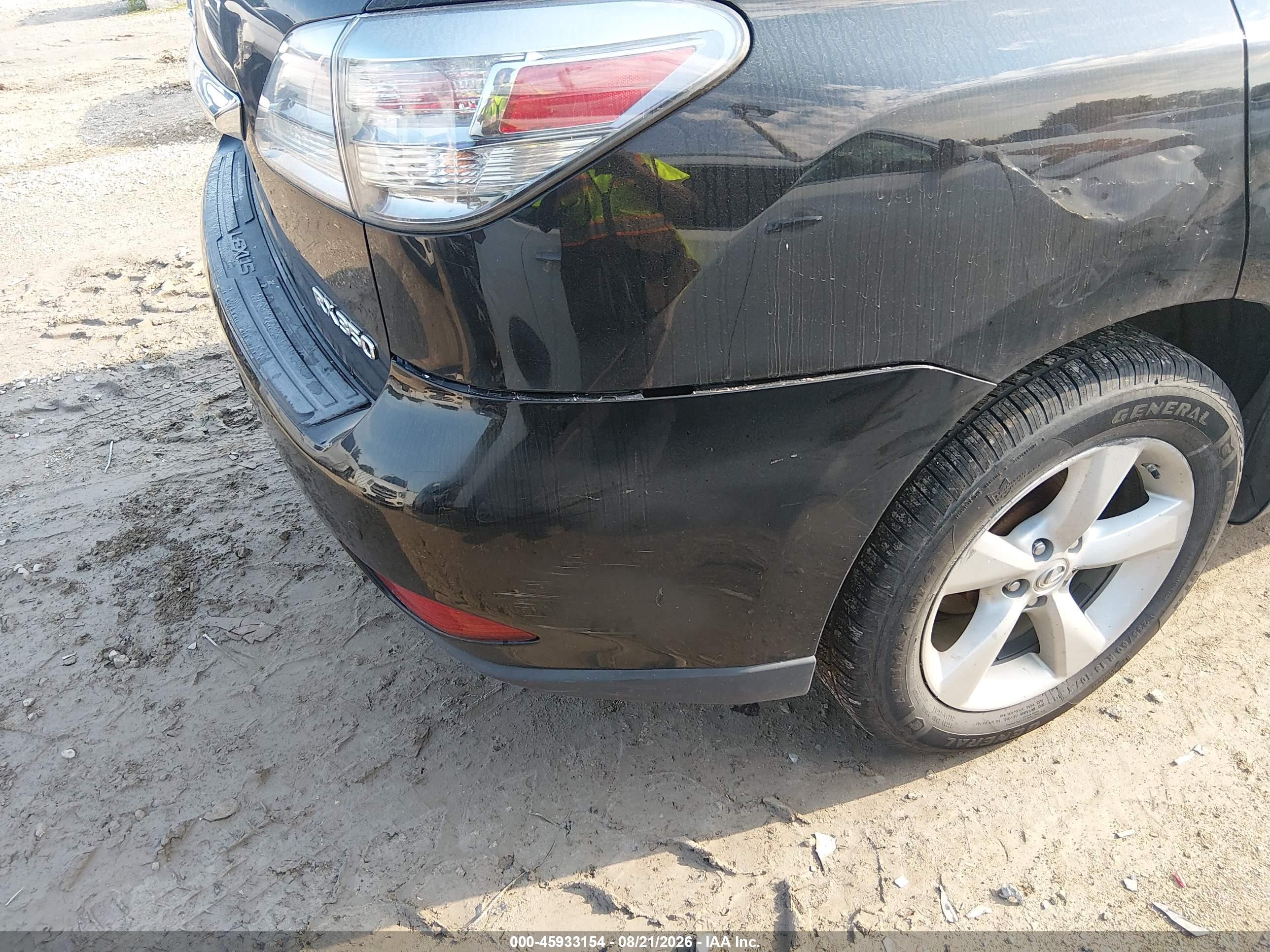 2010 Lexus Rx 350   Black vin: 2T2BK1BAXAC004381