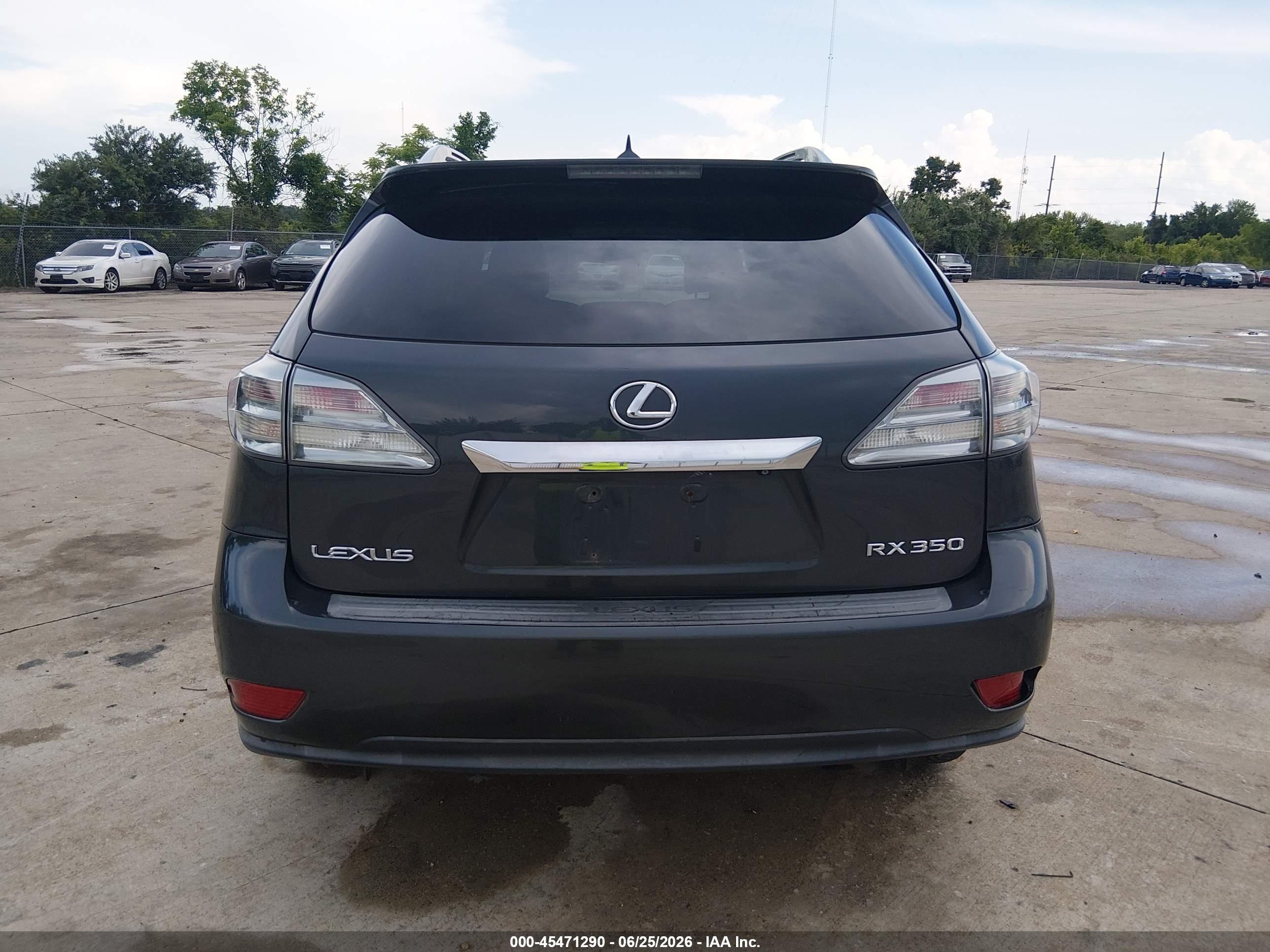 2010 Lexus Rx 350   Gray vin: 2T2BK1BAXAC013159