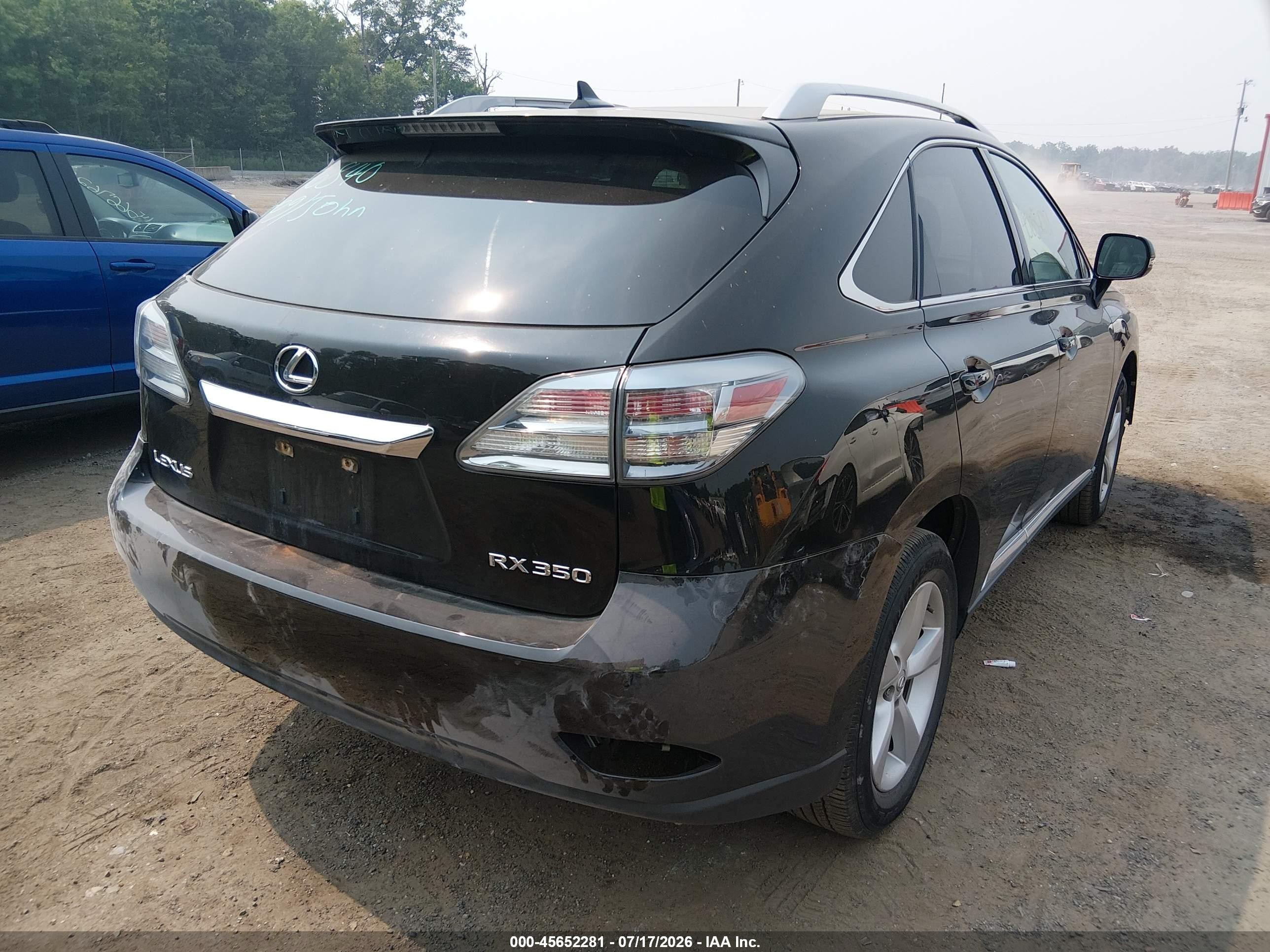 2010 Lexus Rx 350   Black vin: 2T2BK1BAXAC017244