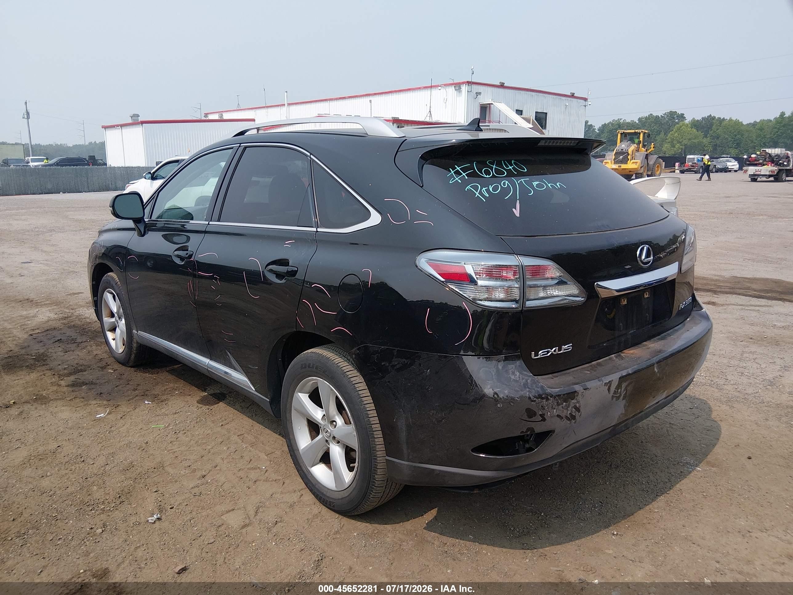 2010 Lexus Rx 350   Black vin: 2T2BK1BAXAC017244