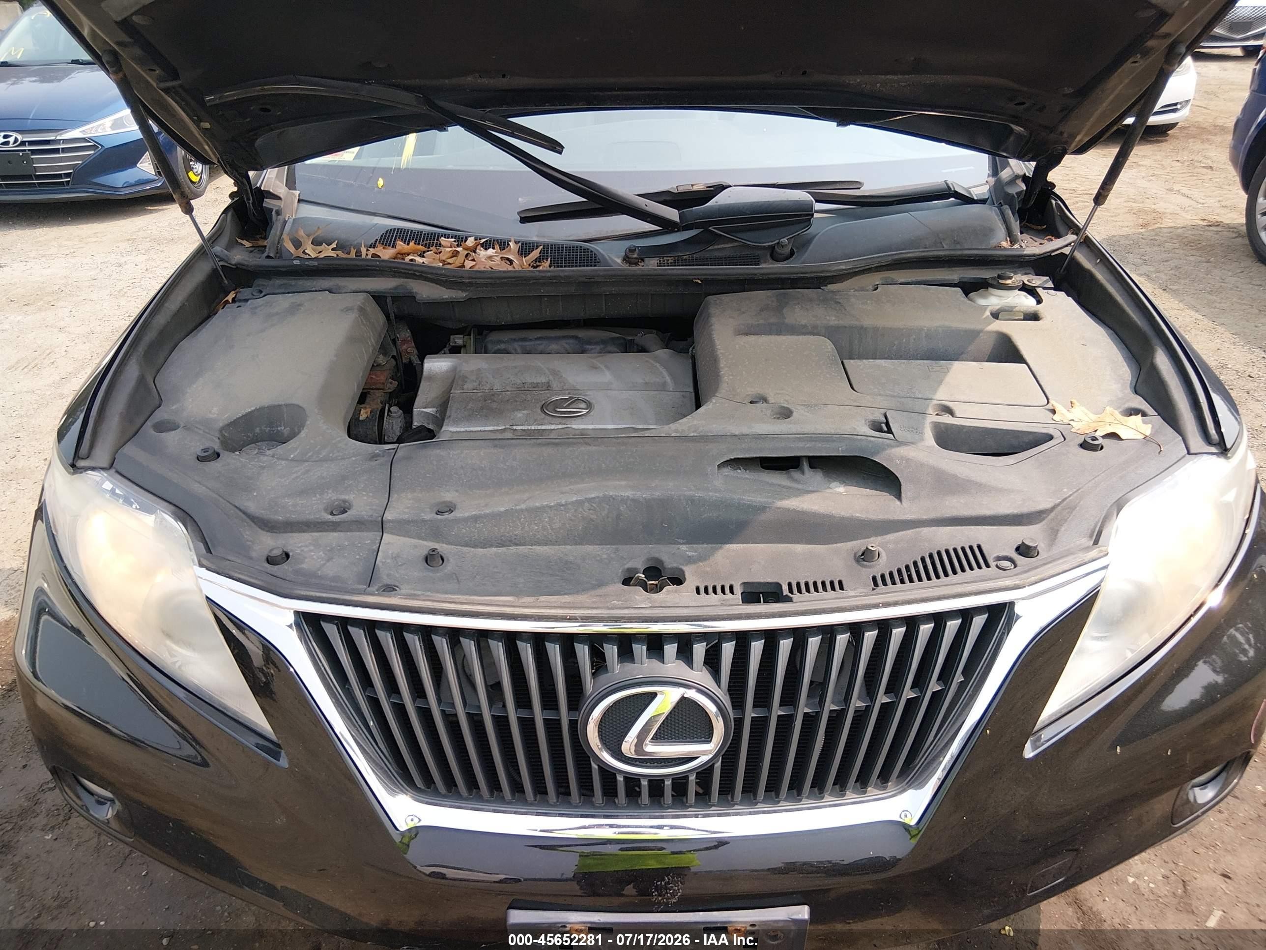 2010 Lexus Rx 350   Black vin: 2T2BK1BAXAC017244