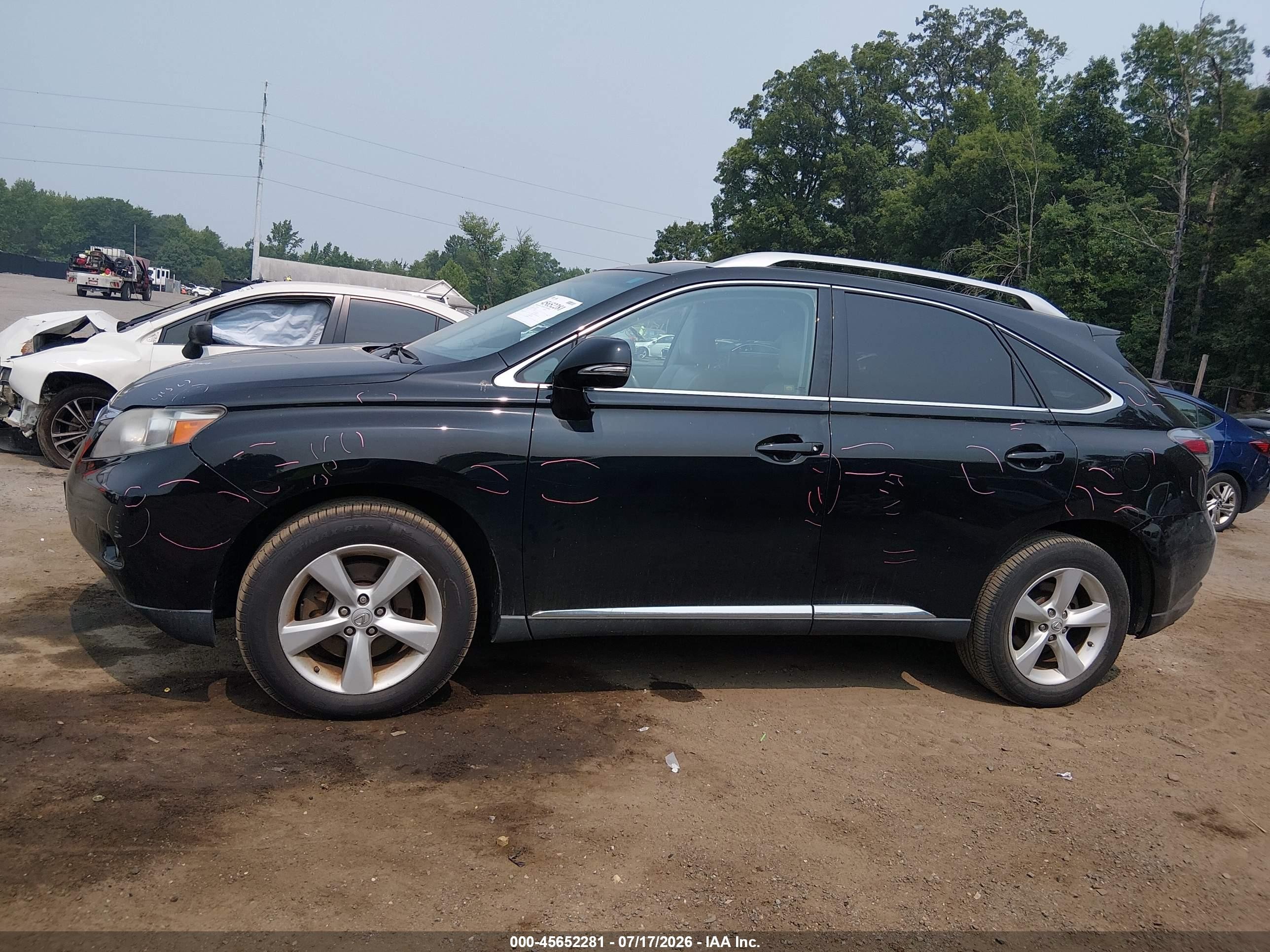2010 Lexus Rx 350   Black vin: 2T2BK1BAXAC017244