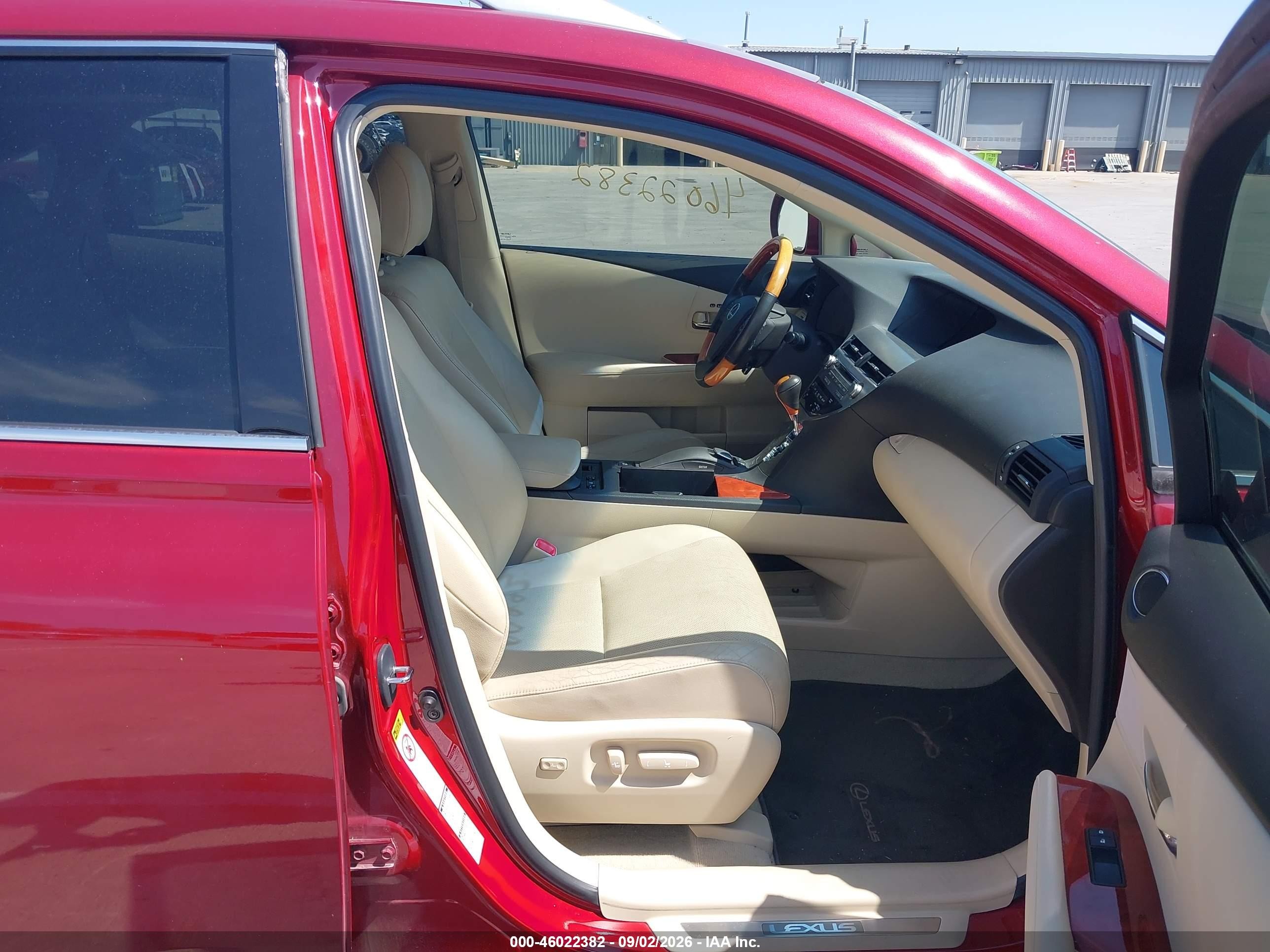 2010 Lexus Rx 350   Red vin: 2T2BK1BAXAC021438
