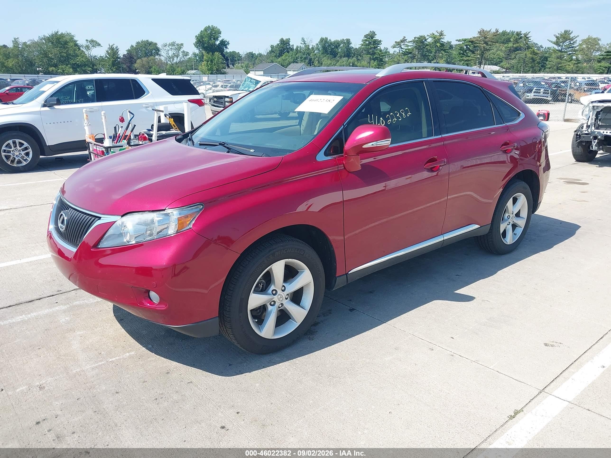 2010 Lexus Rx 350   Red vin: 2T2BK1BAXAC021438