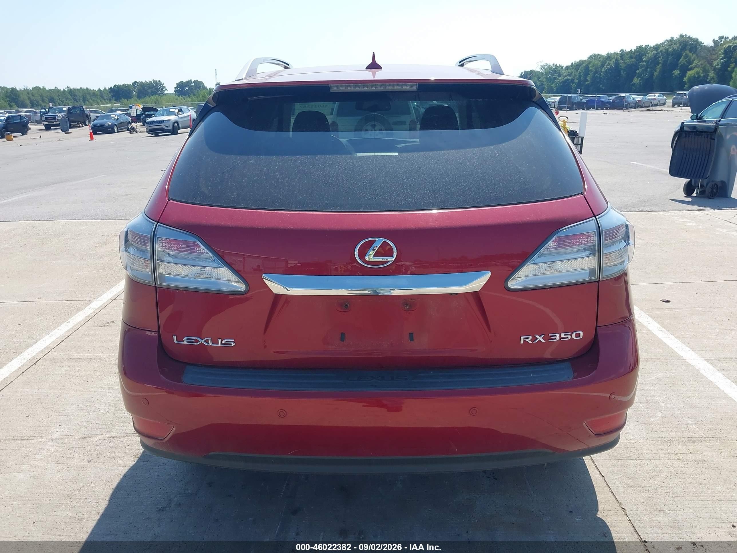2010 Lexus Rx 350   Red vin: 2T2BK1BAXAC021438
