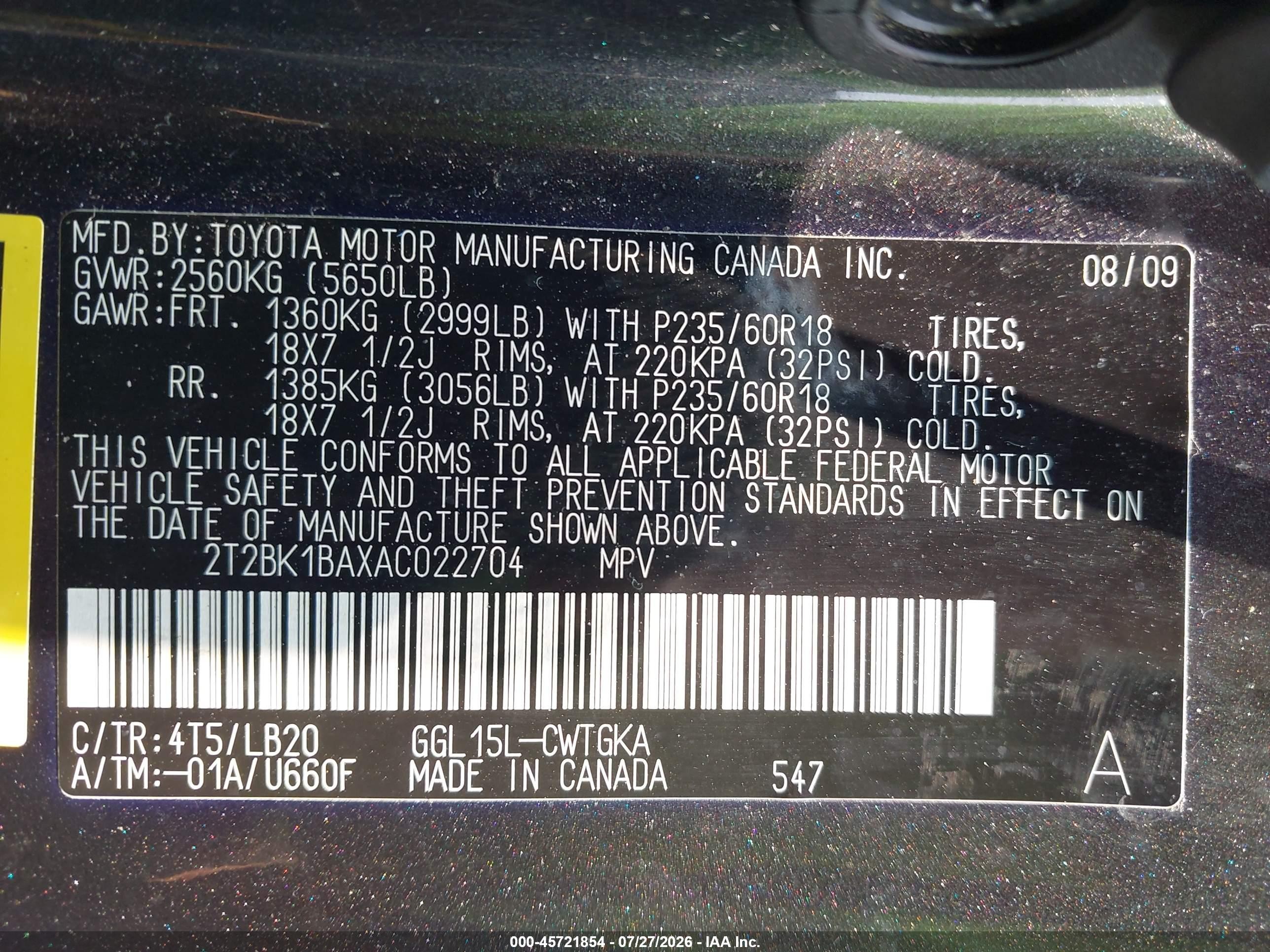 2010 Lexus Rx 350   Gray vin: 2T2BK1BAXAC022704