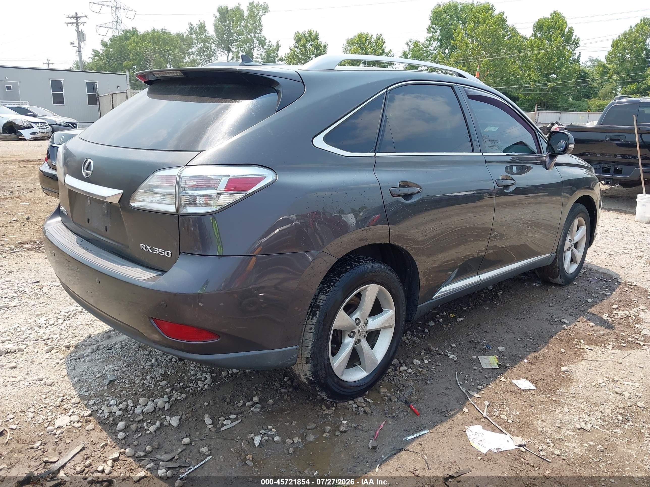 2010 Lexus Rx 350   Gray vin: 2T2BK1BAXAC022704