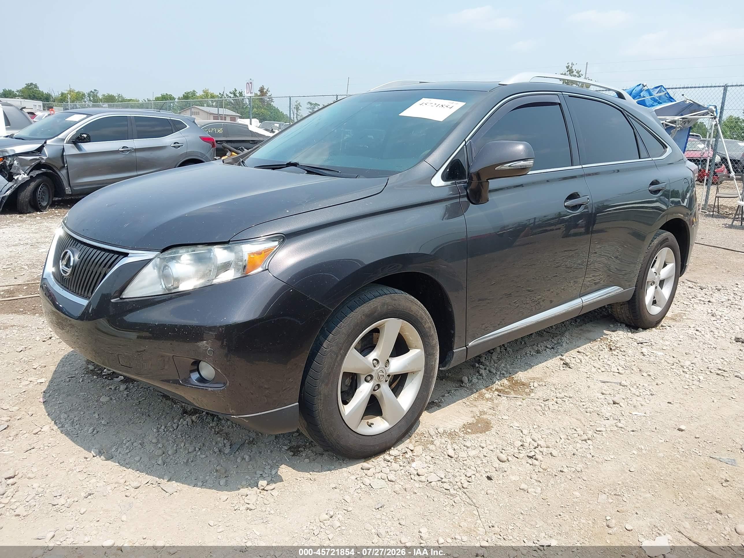2010 Lexus Rx 350   Gray vin: 2T2BK1BAXAC022704