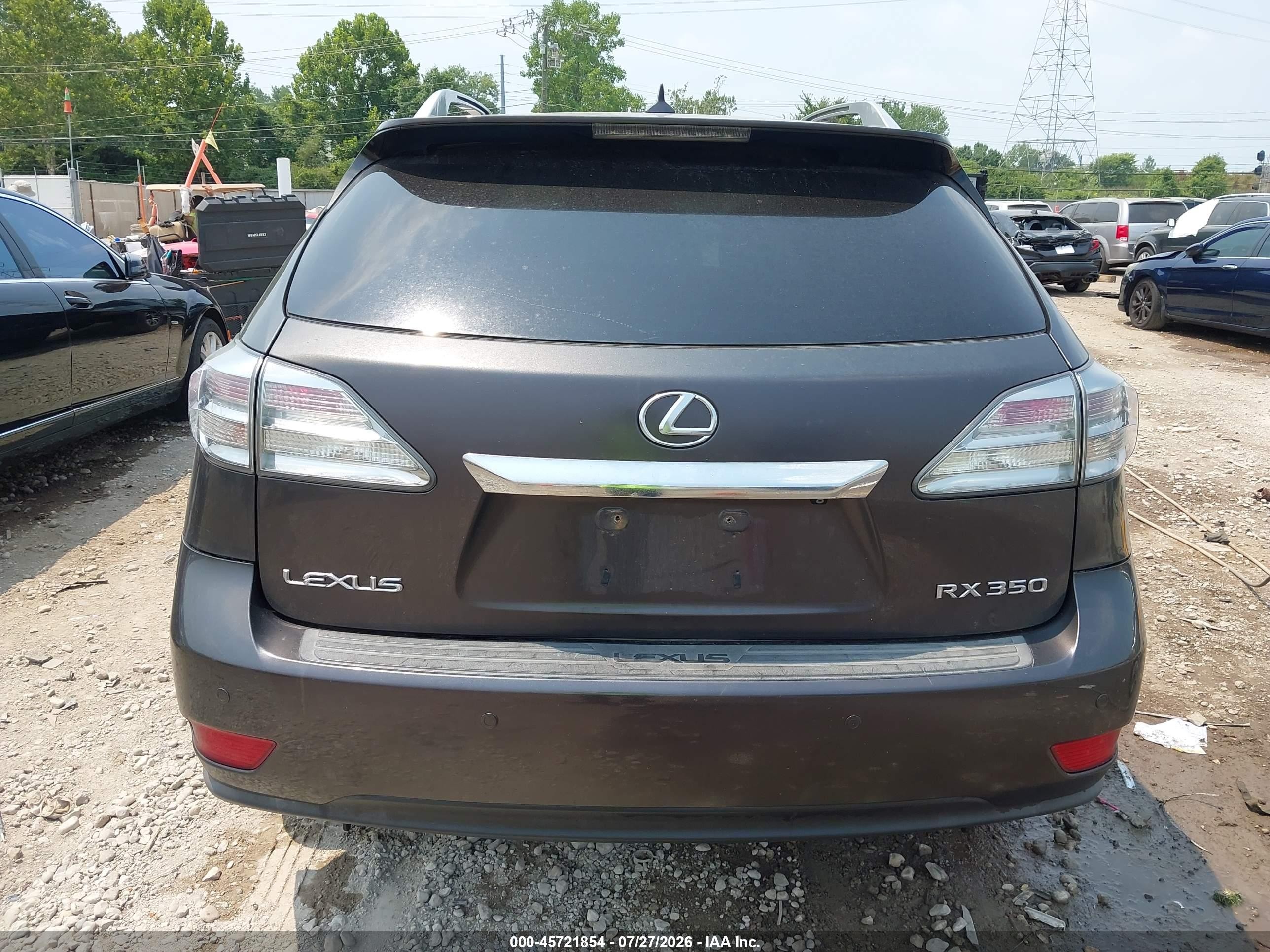2010 Lexus Rx 350   Gray vin: 2T2BK1BAXAC022704