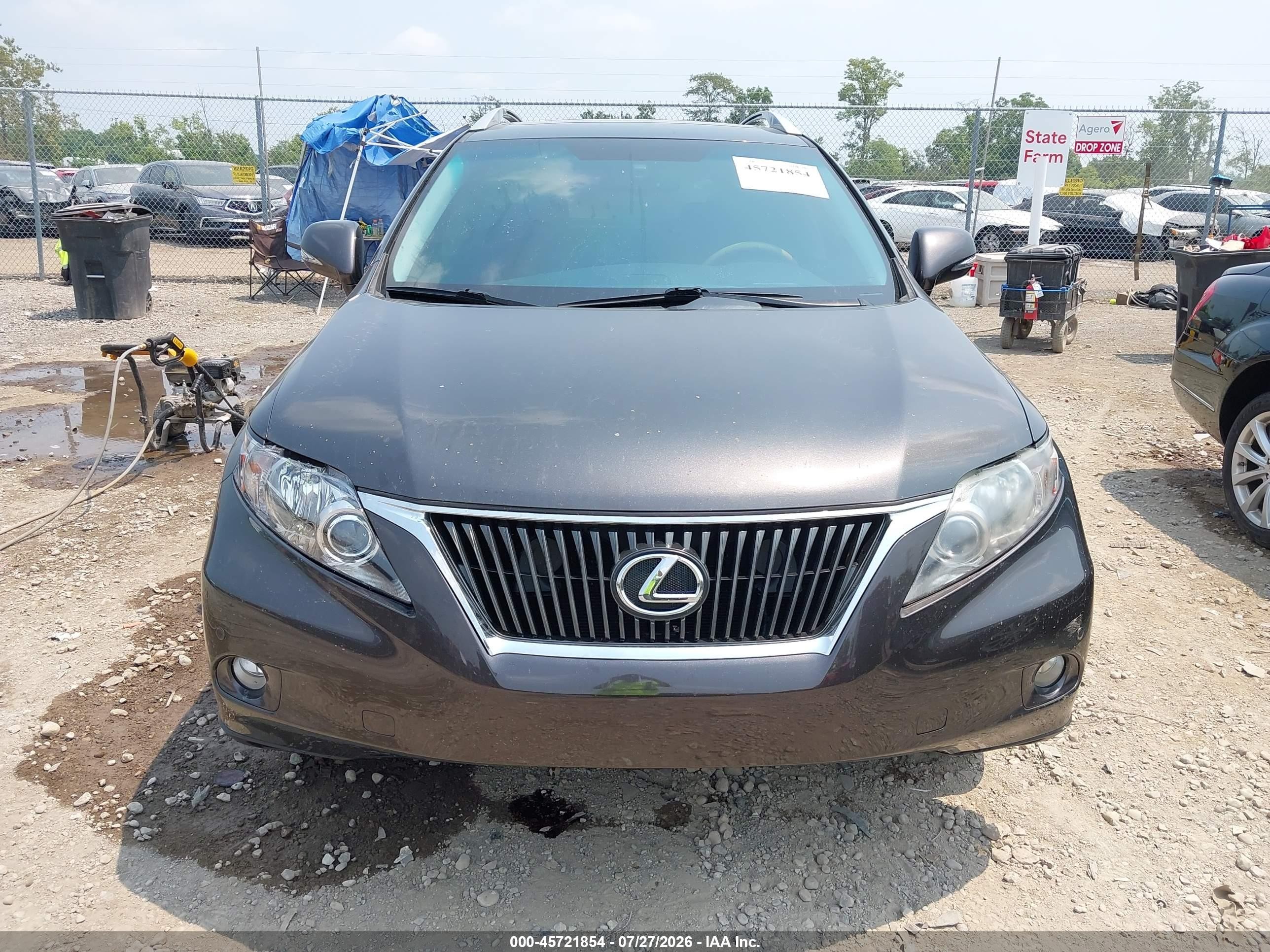 2010 Lexus Rx 350   Gray vin: 2T2BK1BAXAC022704