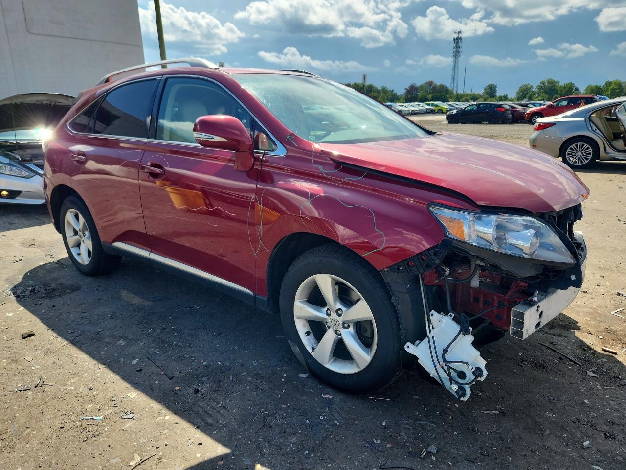 2010 Lexus Rx 350 Красный vin: 2T2BK1BAXAC028809