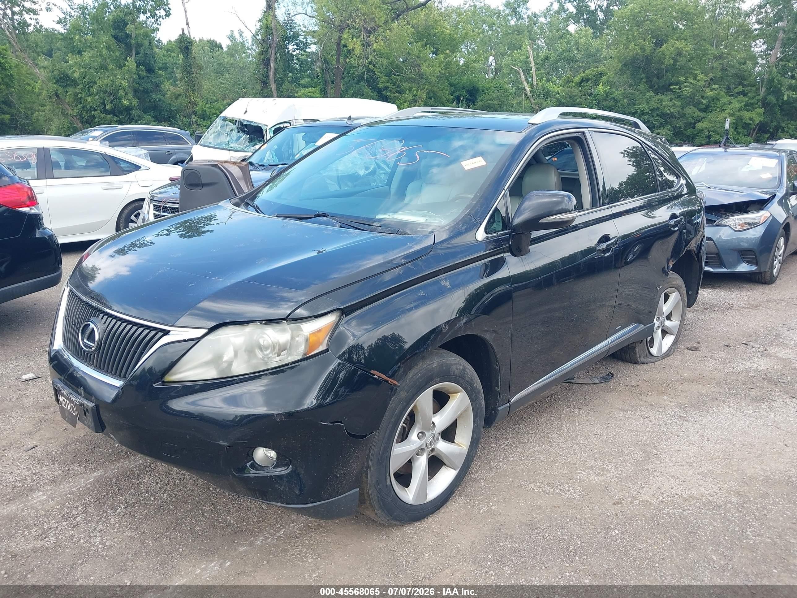 2010 Lexus Rx 350   Black vin: 2T2BK1BAXAC039650