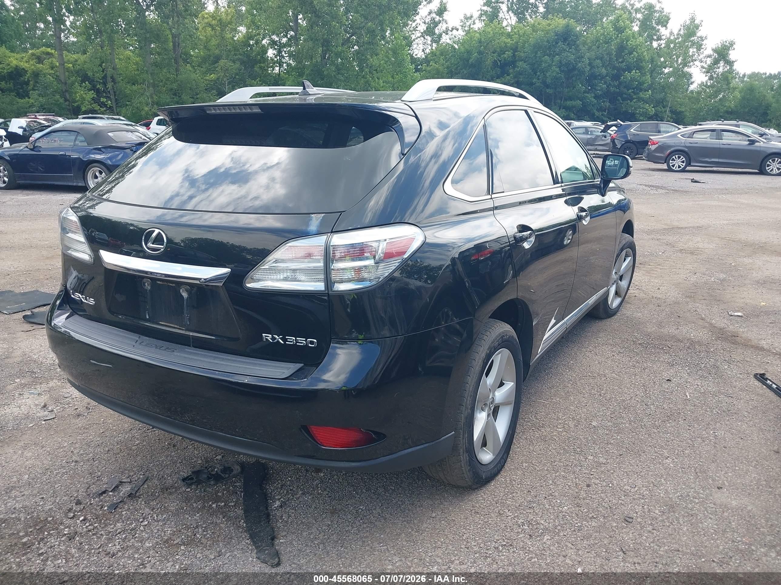 2010 Lexus Rx 350   Black vin: 2T2BK1BAXAC039650