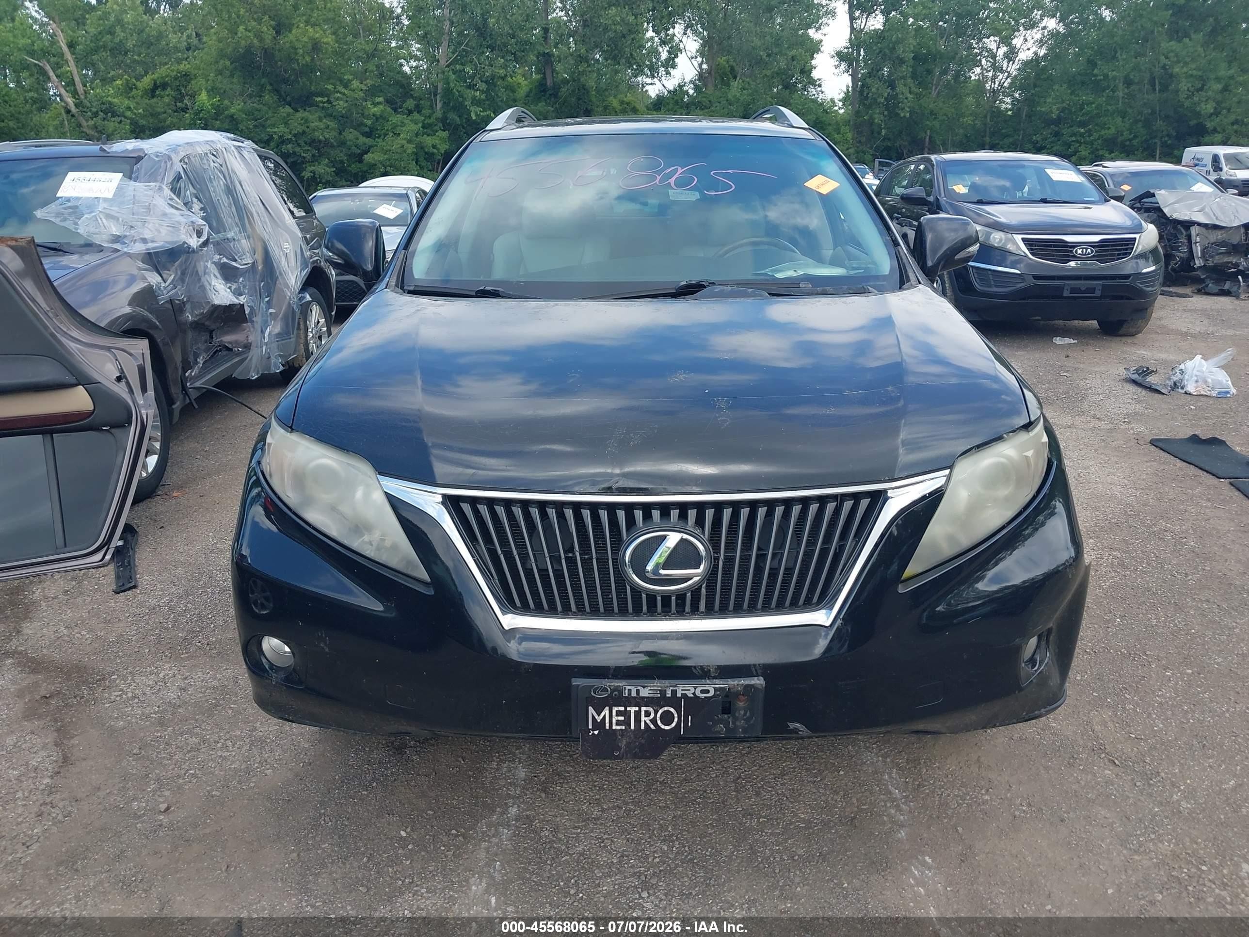 2010 Lexus Rx 350   Black vin: 2T2BK1BAXAC039650