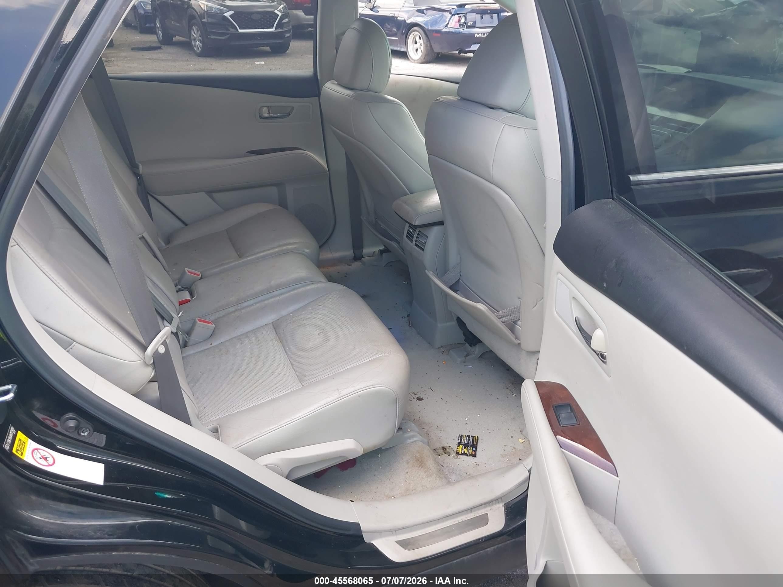 2010 Lexus Rx 350   Black vin: 2T2BK1BAXAC039650