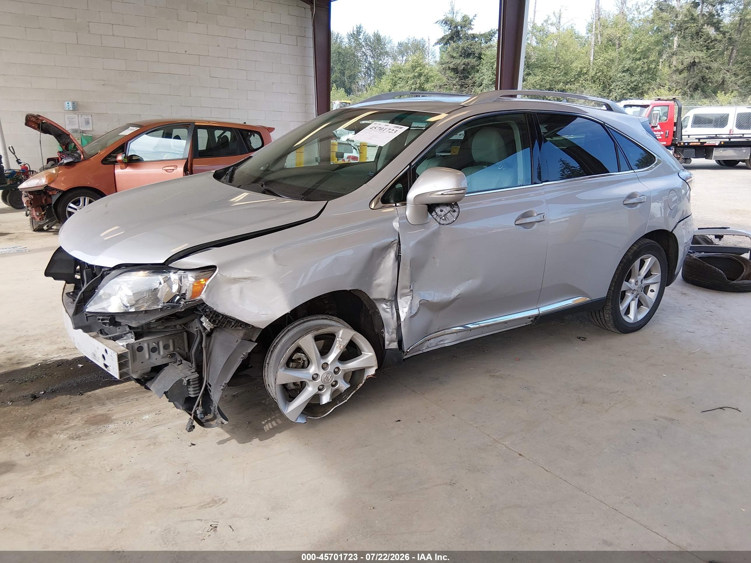 2010 Lexus Rx 350   Серебряный vin: 2T2BK1BAXAC040443