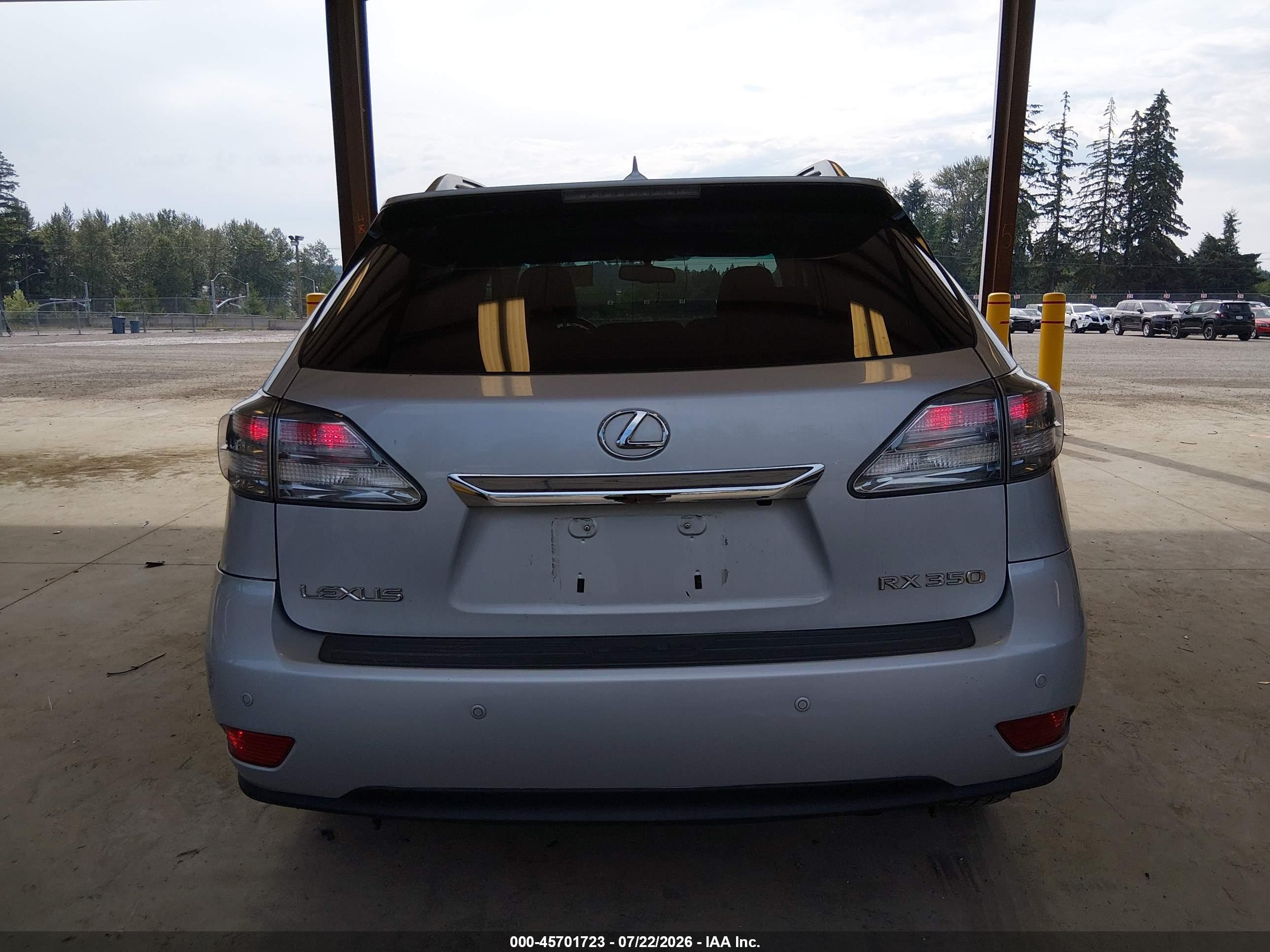 2010 Lexus Rx 350   Серебряный vin: 2T2BK1BAXAC040443