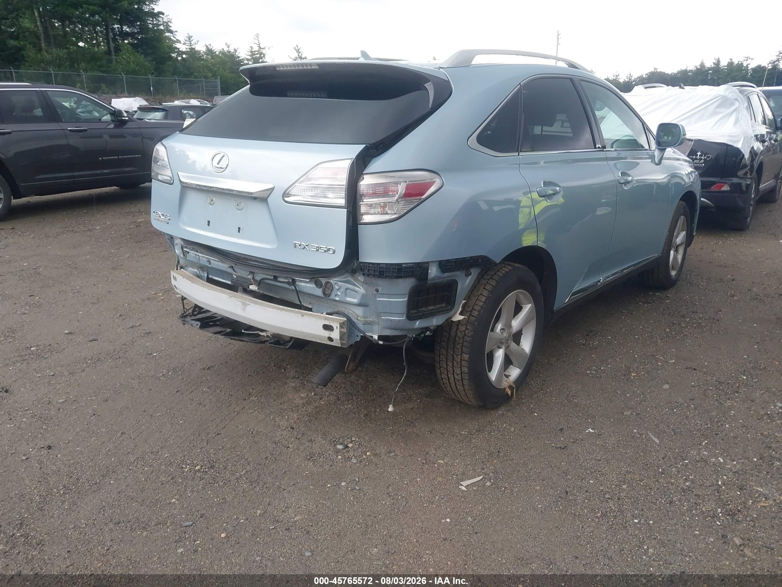 2010 Lexus Rx 350   Blue vin: 2T2BK1BAXAC055217