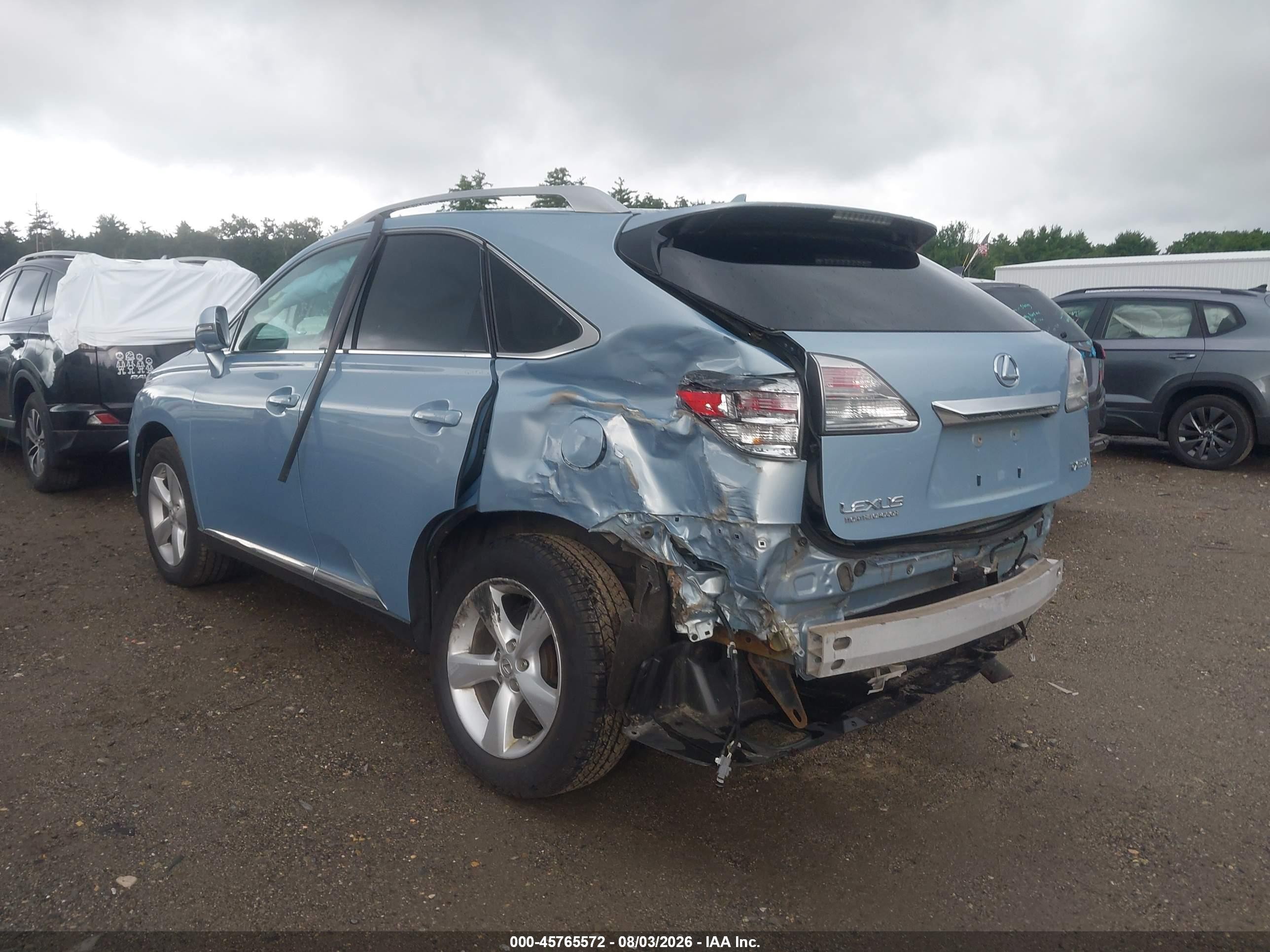 2010 Lexus Rx 350   Blue vin: 2T2BK1BAXAC055217
